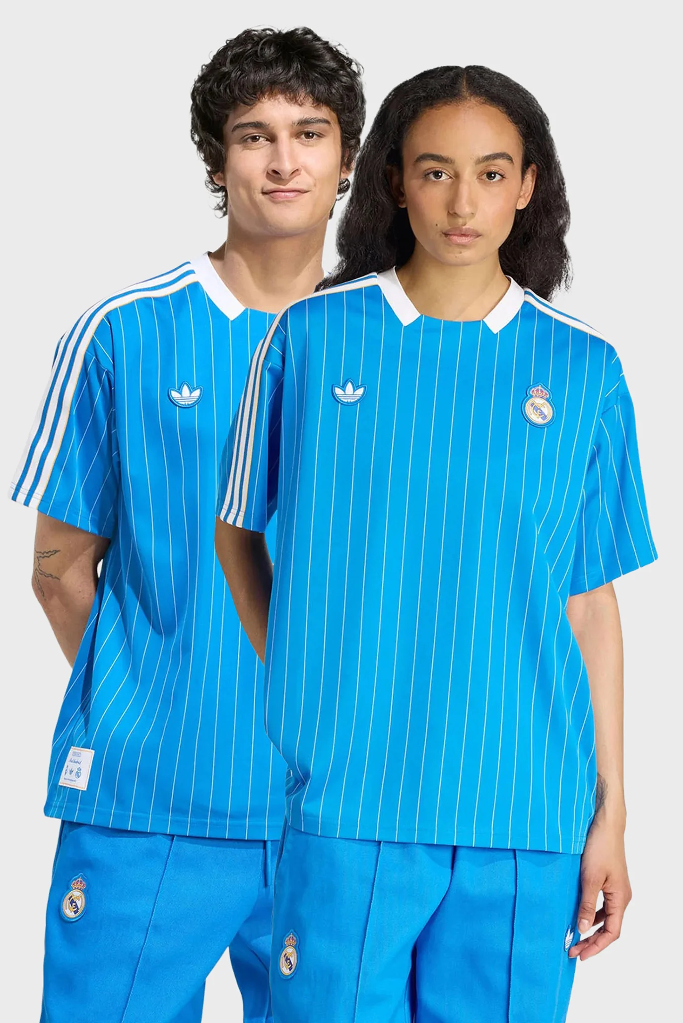 Блакитна футболка у смужку Real Madrid Terrace Icons (унісекс