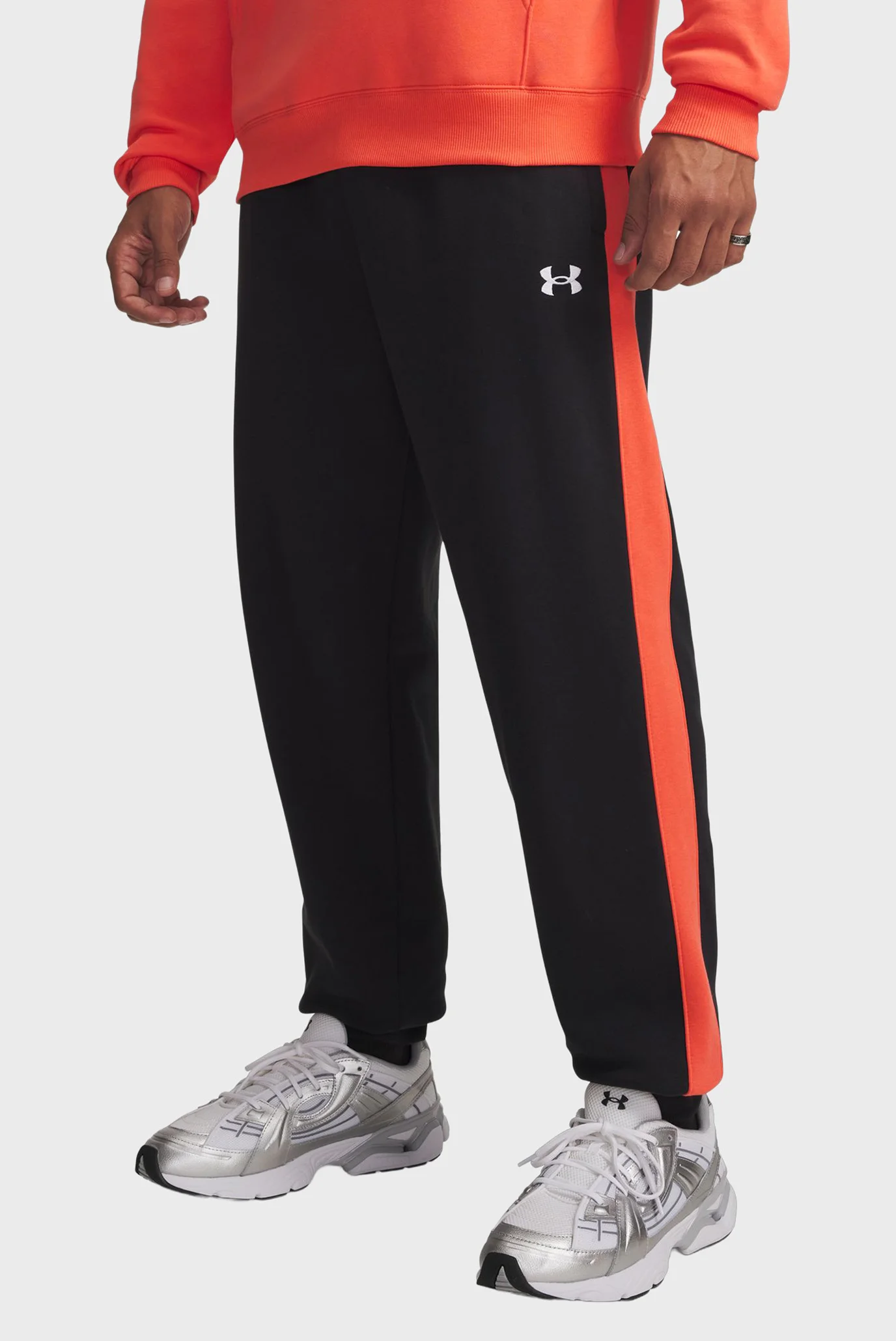Мужские черные спортивные брюки UA Rival Fleece Nov Pants Under