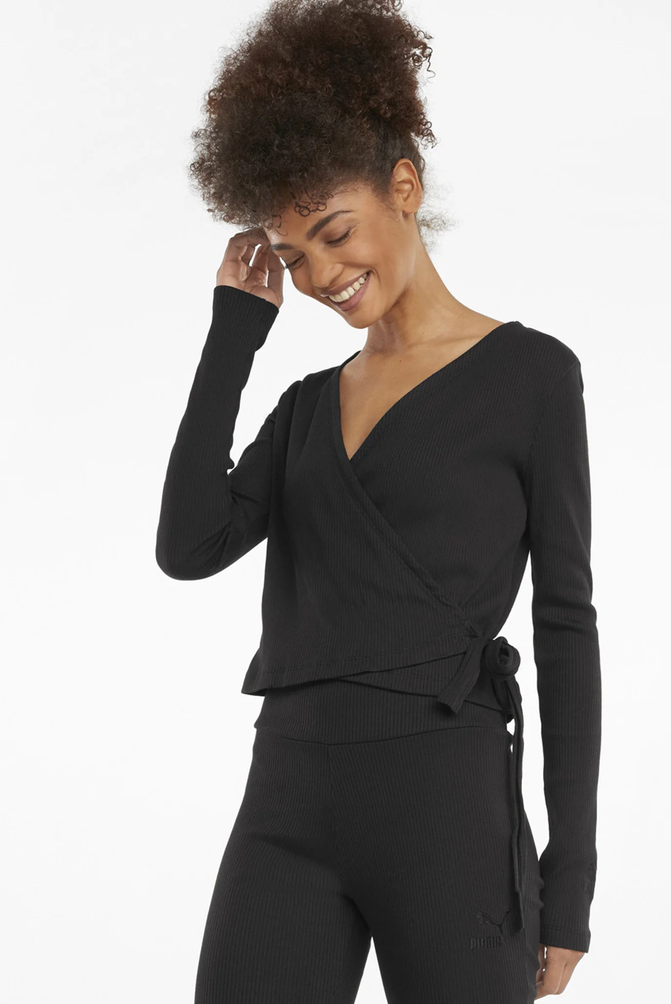 トップス Pedestal Топ Classics Ribbed Women's Wrap Top PUMA 589984 — MD-Fashion