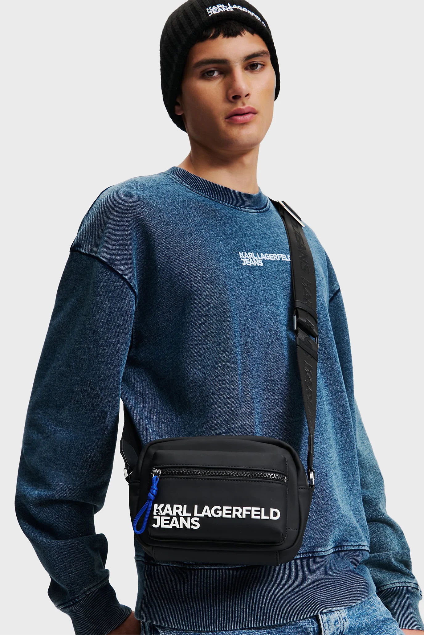 Чоловіча чорна сумка UTILITY COATED EW CROSSBODY Karl Lagerfeld