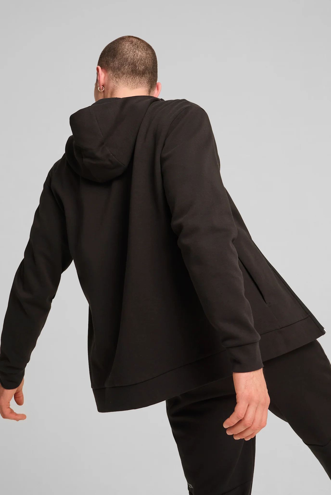 Мужская черная спортивная кофта OPEN ROAD Full-Zip Hoodie Men PUMA