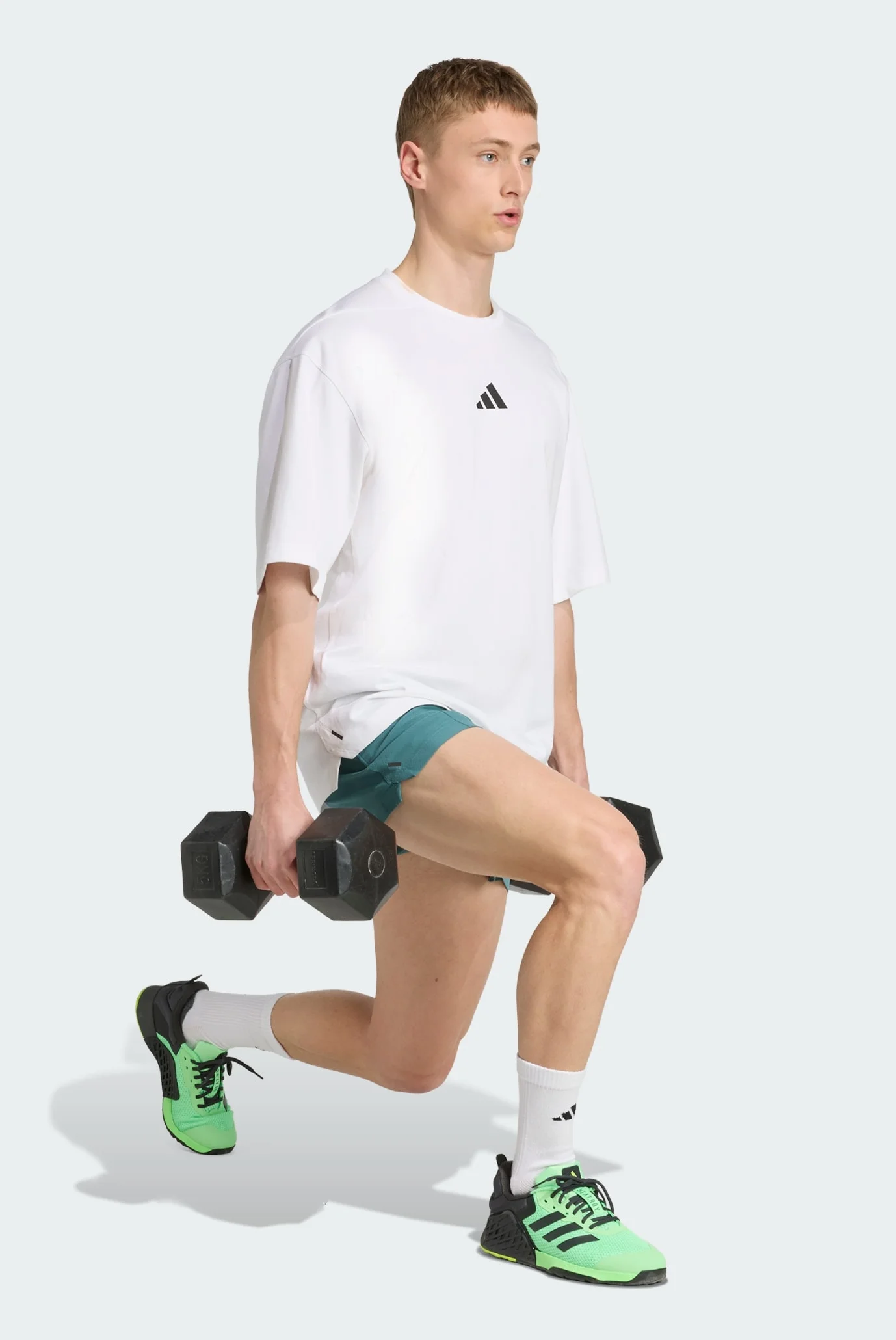 Чоловіча біла футболка Power Oversize adidas JV9683 — MD-Fashion