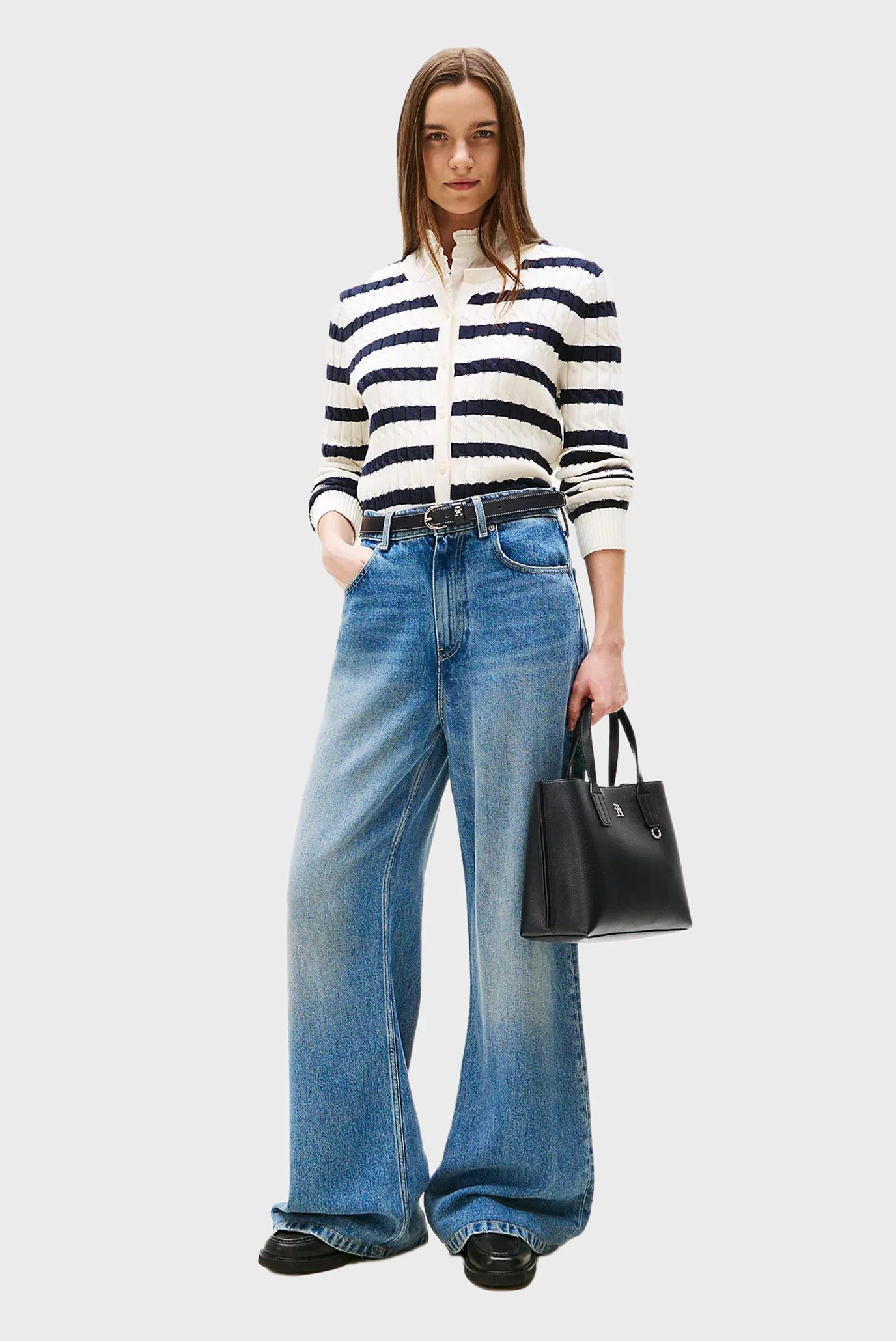ユラックマt-ℳa Женская черная сумка DISTINCT MINI TOTE Tommy Hilfiger AW0AW17459