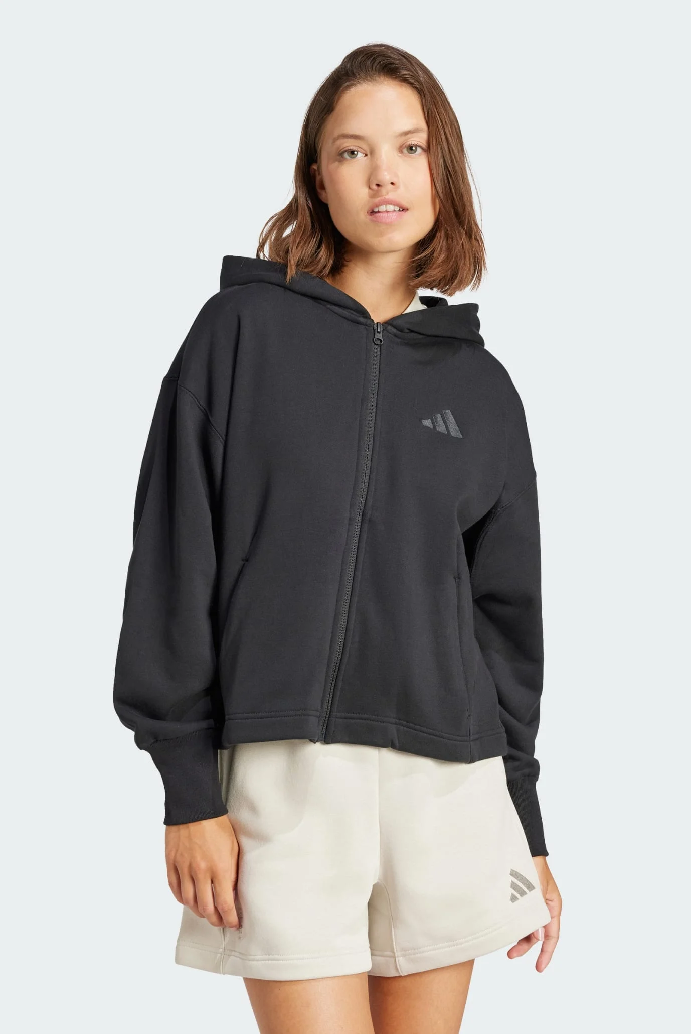 Женское черное худи ALL SZN French Terry Loose adidas JJ1251 — MD