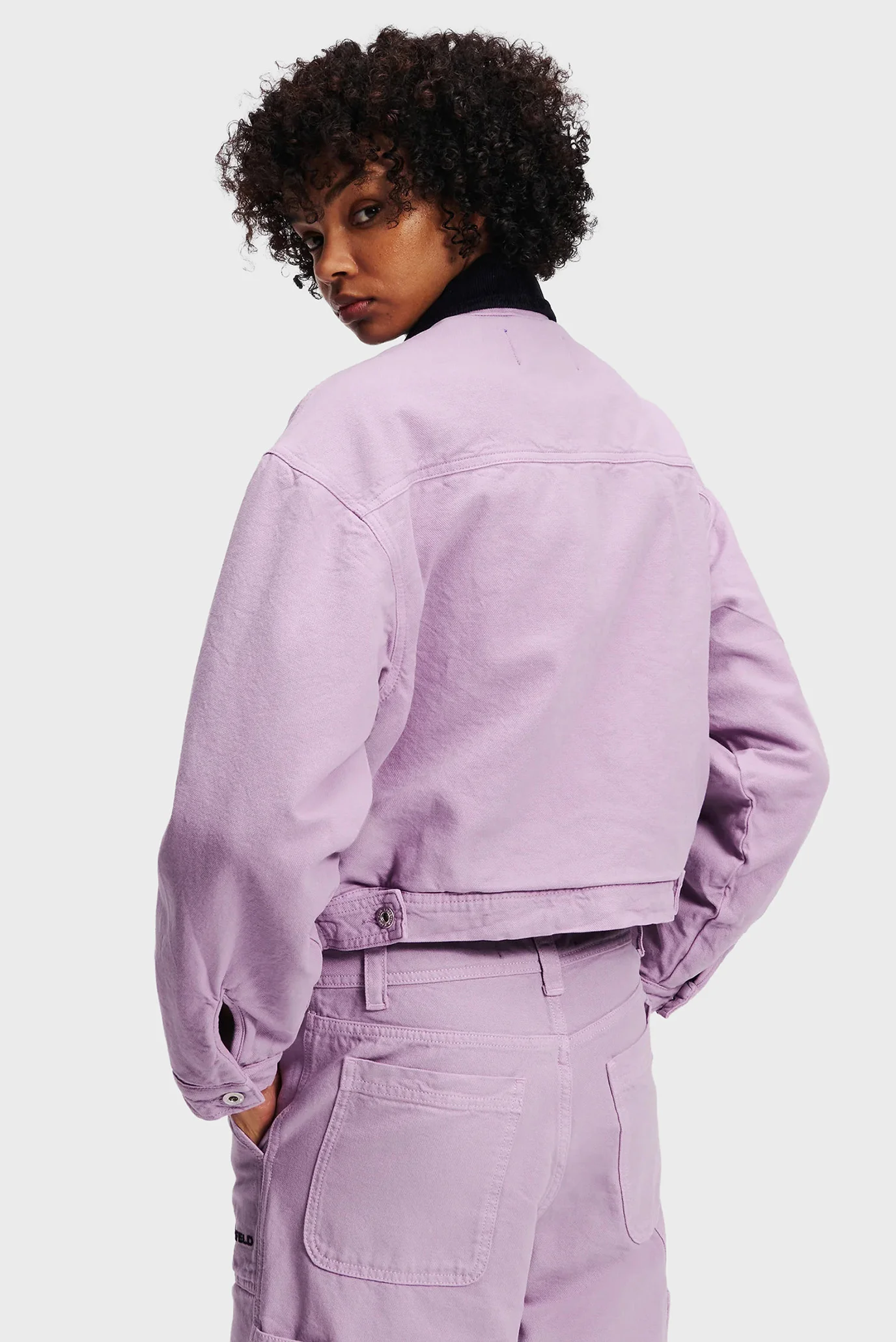Жіноча бузкова джинсова куртка workwear Karl Lagerfeld Jeans