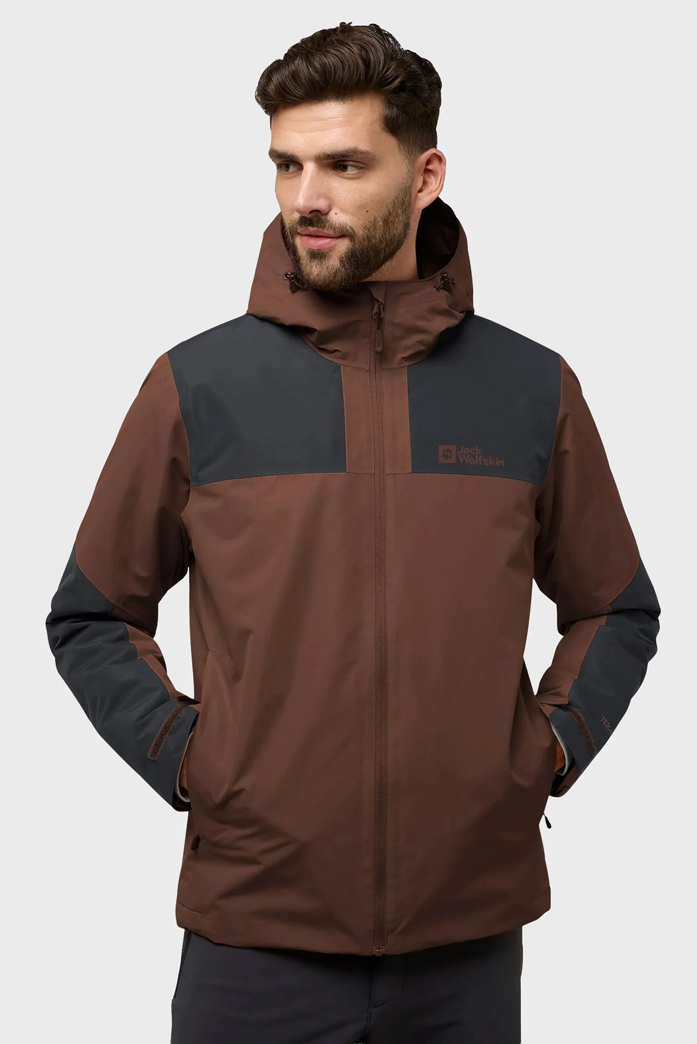Мужская темно-коричневая куртка Jack Wolfskin A61872_D0107 — MD
