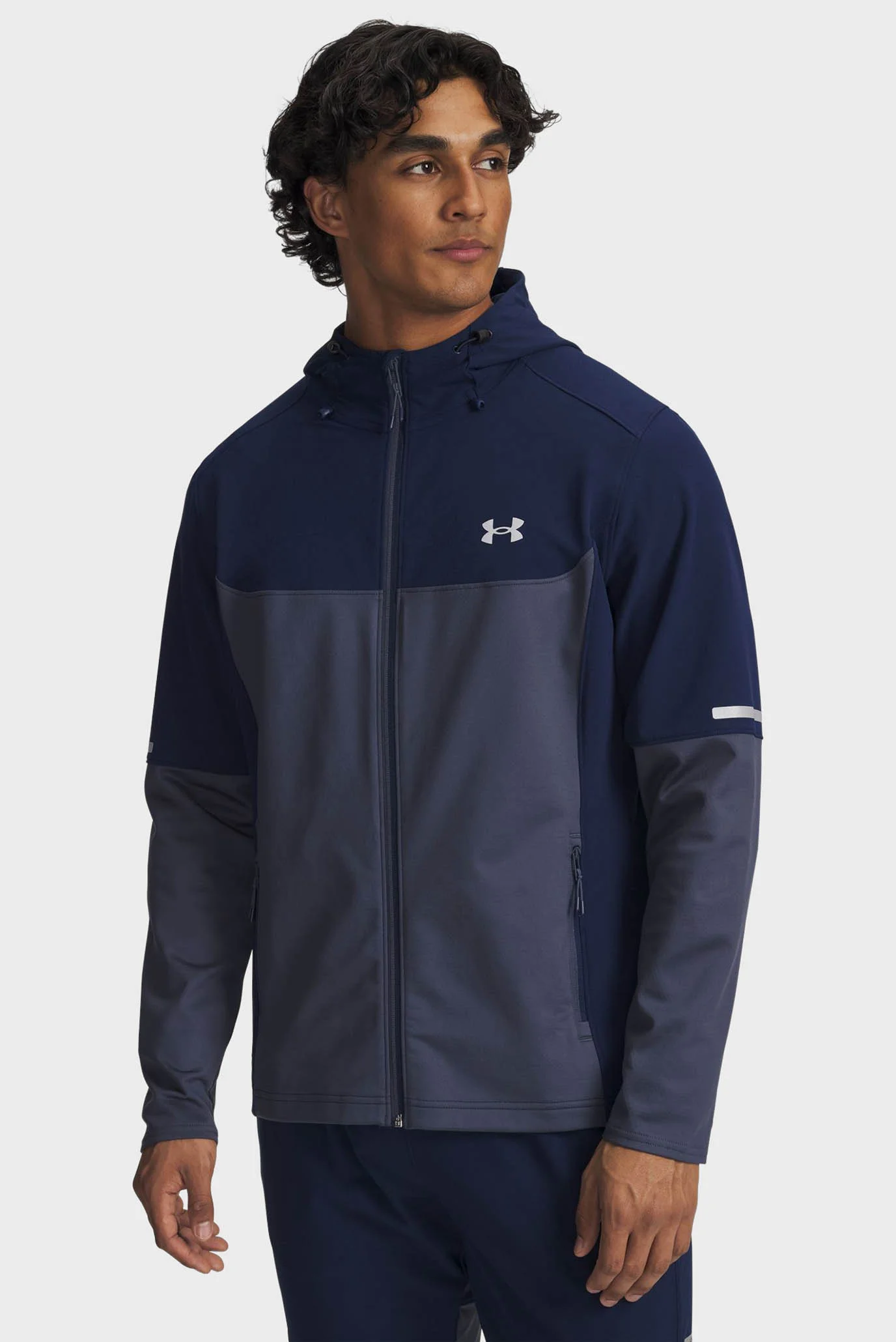 Мужская темно-синяя ветровка Utility Woven Winterized FZ Under
