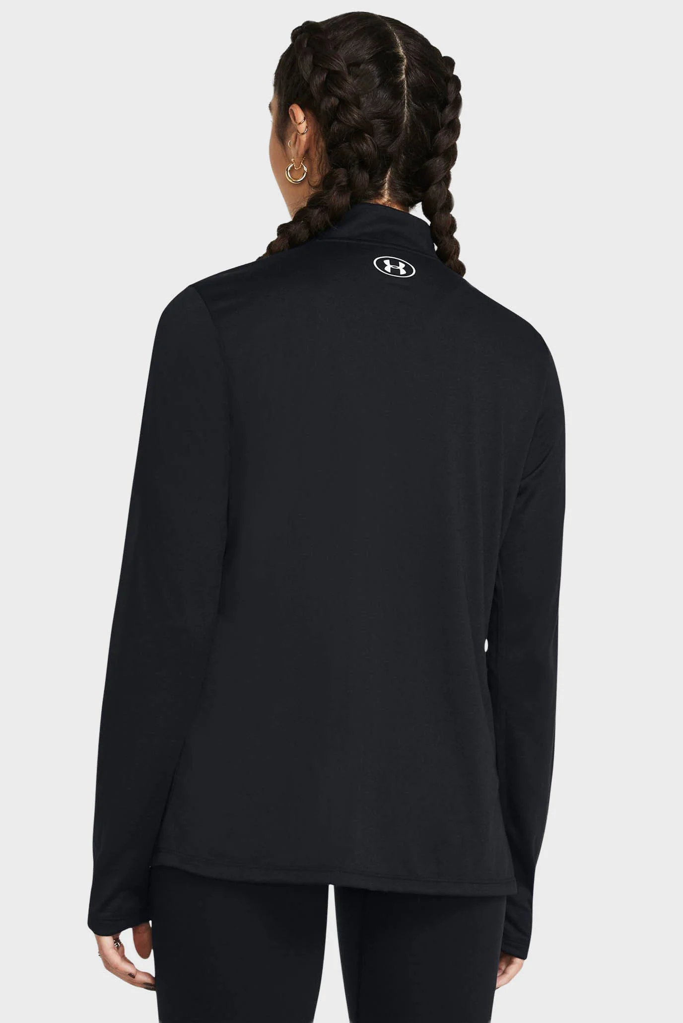 Женский черный лонгслив Tech 1/2 Zip- Solid-BLK Under Armour