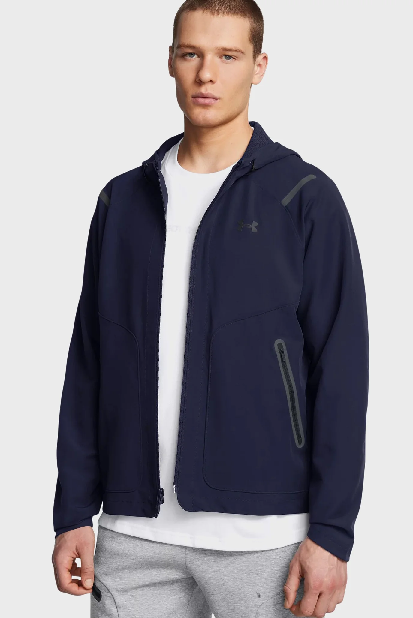 UNDER ARMOUR ネイビー フルジップジャケット MD muzhskaya-temno-sinyaya-
