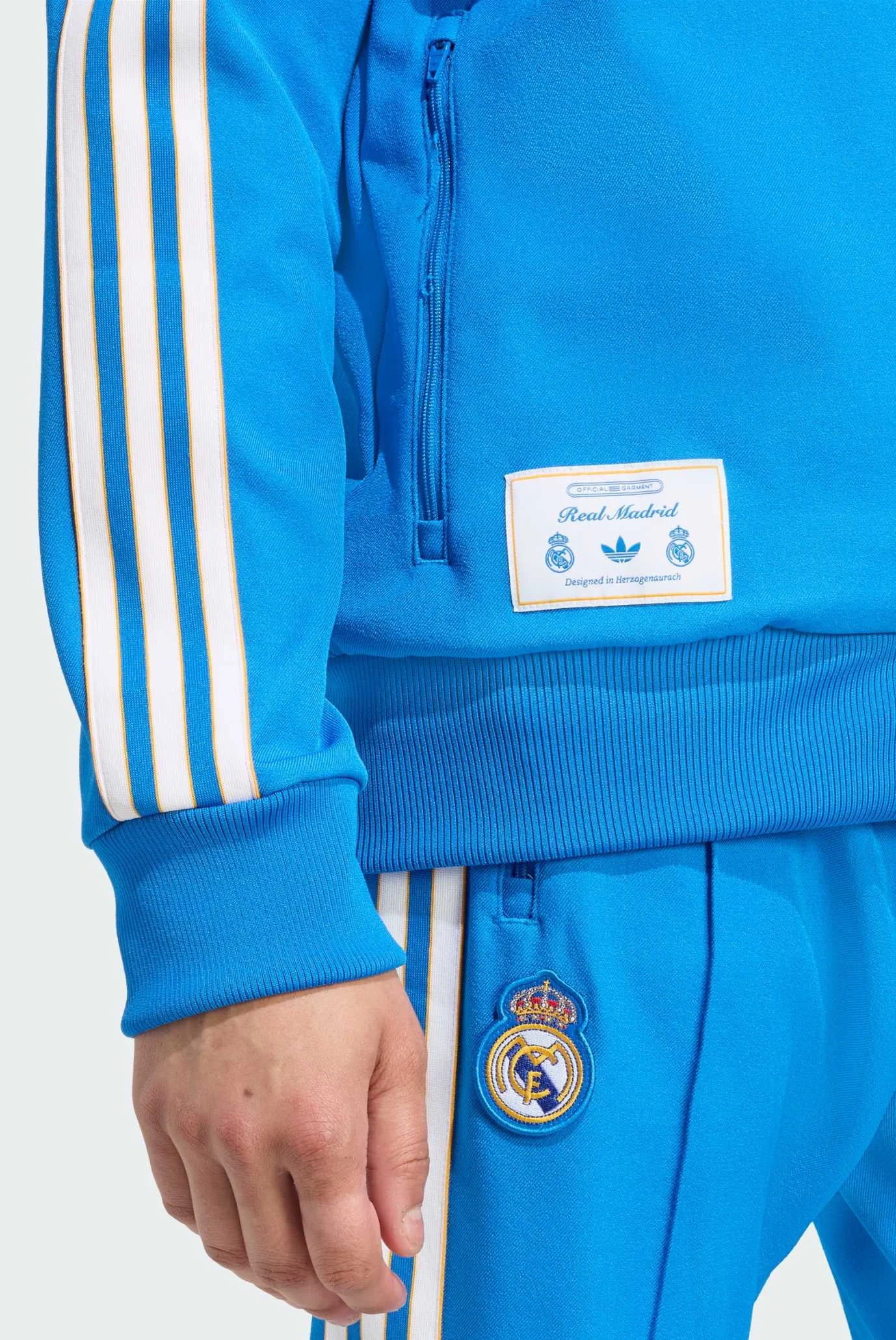 Мужская синяя спортивная кофта Real Madrid Terrace Icons adidas