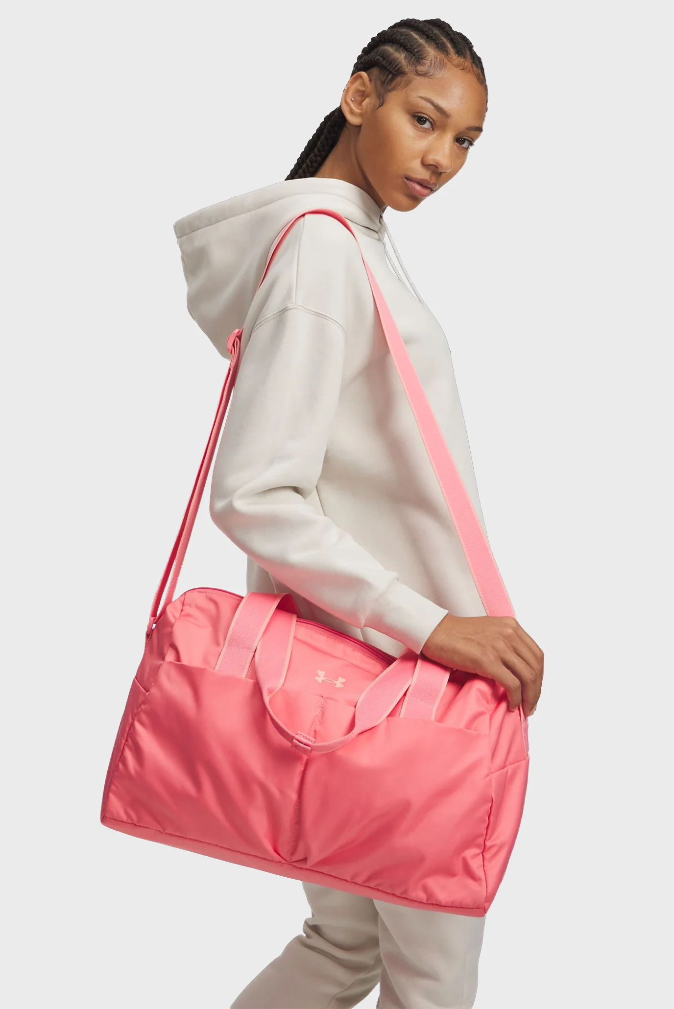 Женская розовая спортивная сумка UA Studio Lite Duffle-PNK Under