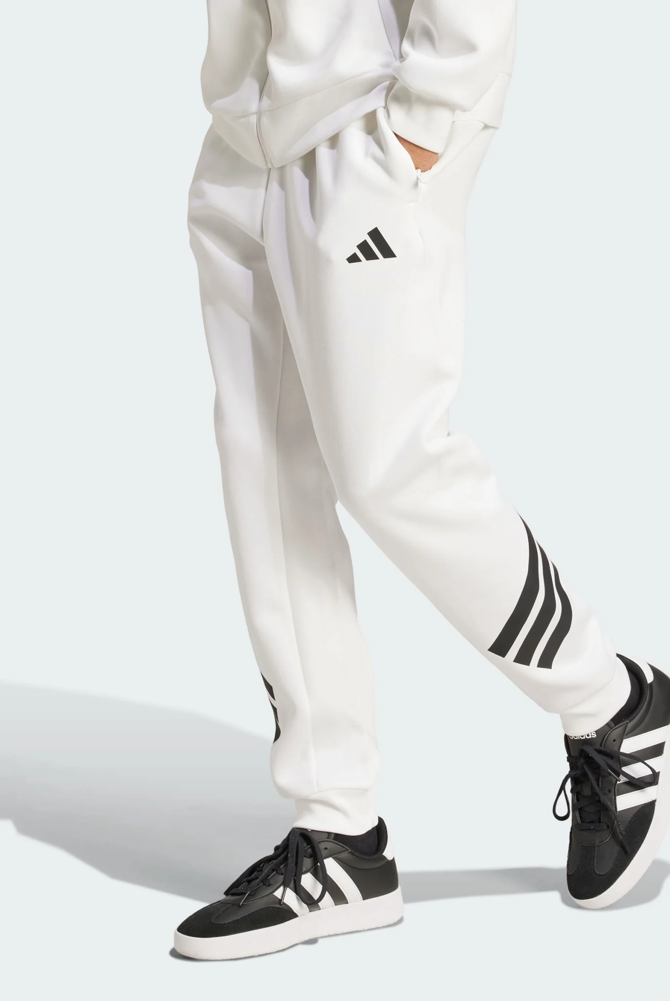 Чоловічі білі спортивні штани Future Icons 3-Stripes adidas JW7087