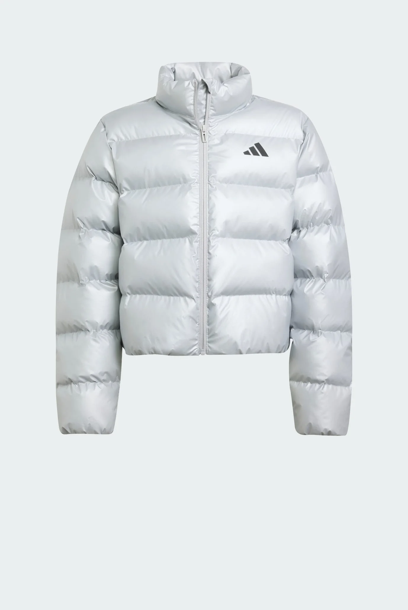 Детская серебристая куртка Synthetic Down Glam Kids adidas JM1670