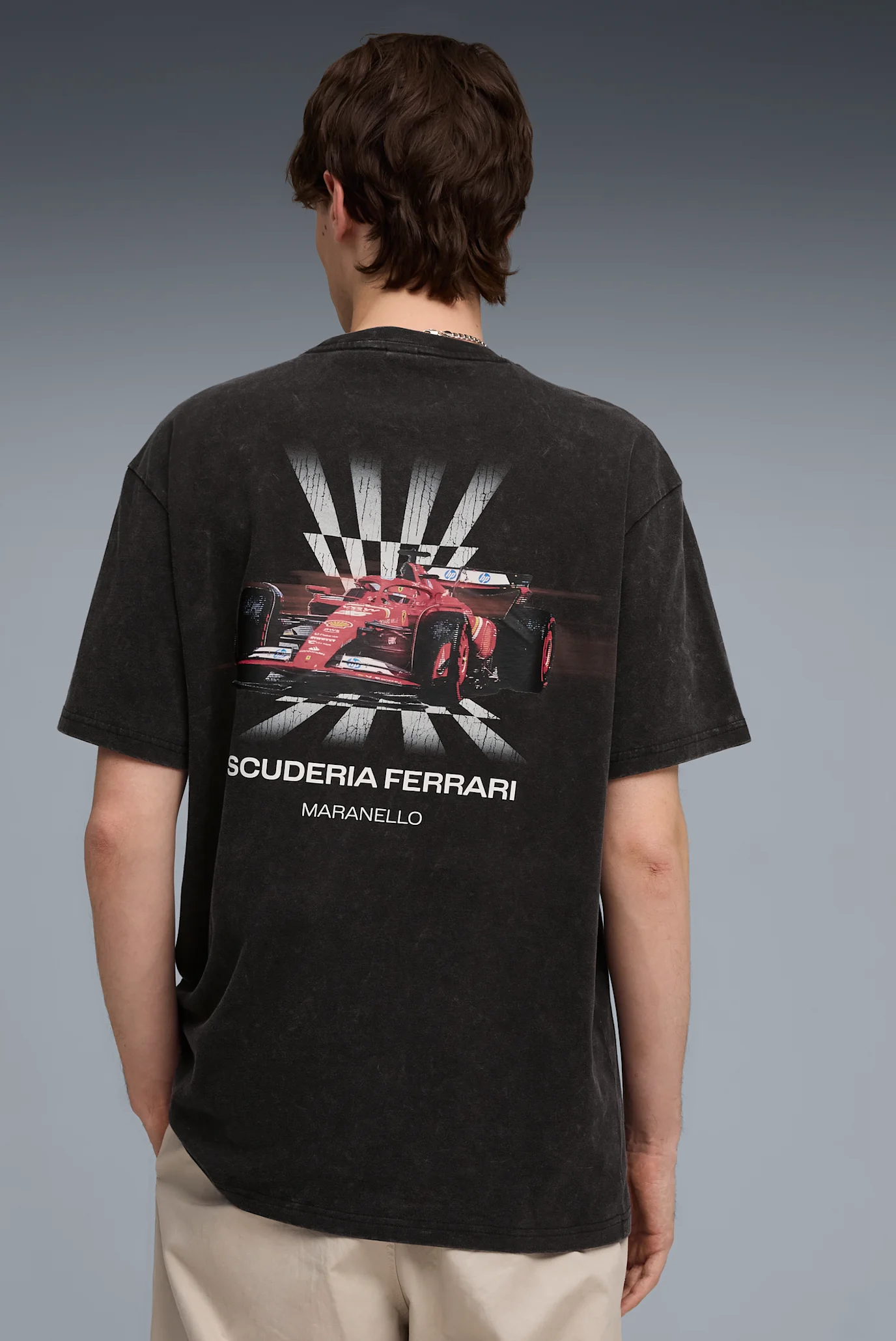 Мужская черная футболка Scuderia Ferrari Car Graphic Tee II Men