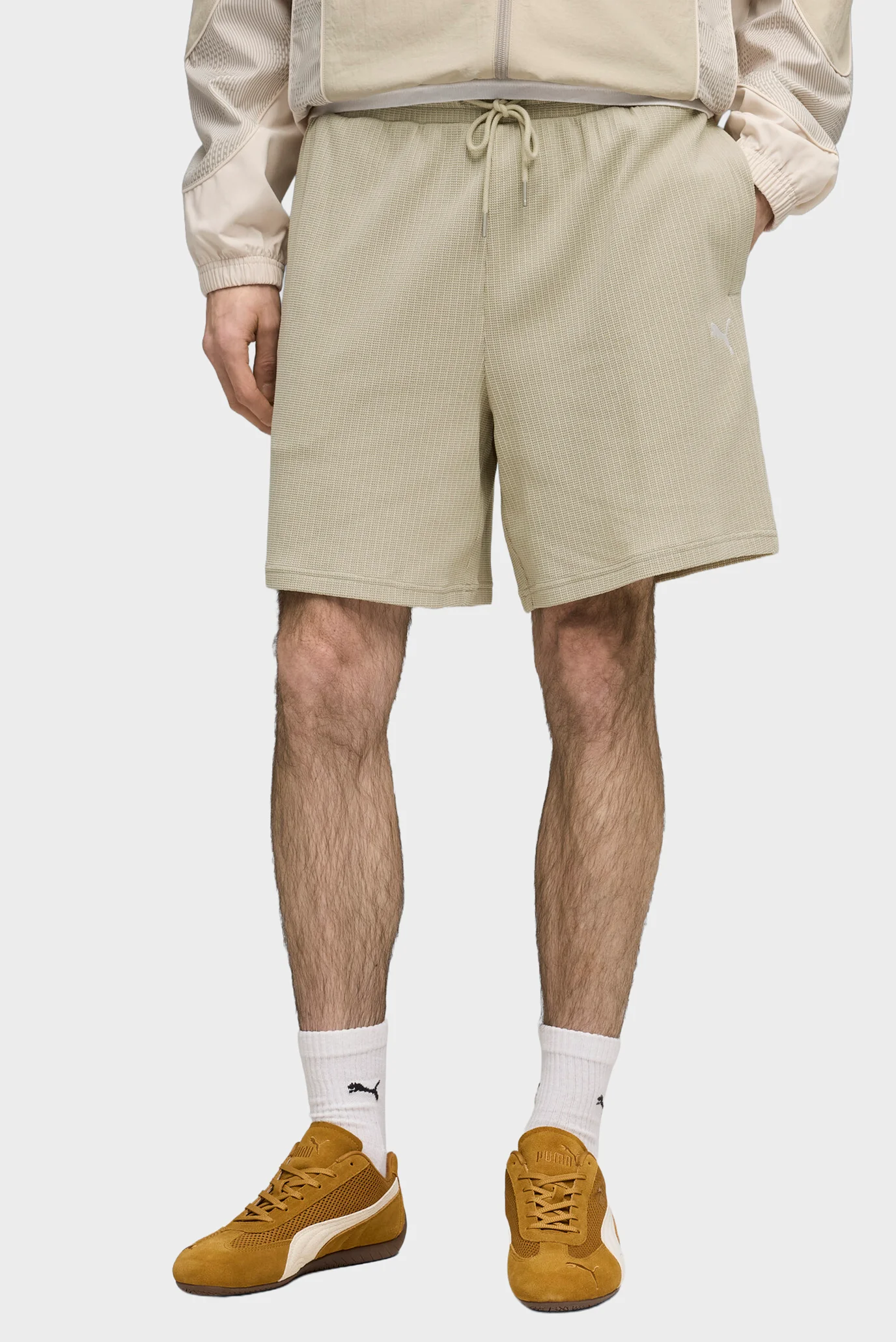 Мужские бежевые шорты Wardrobe Essentials Relaxed Shorts Men PUMA