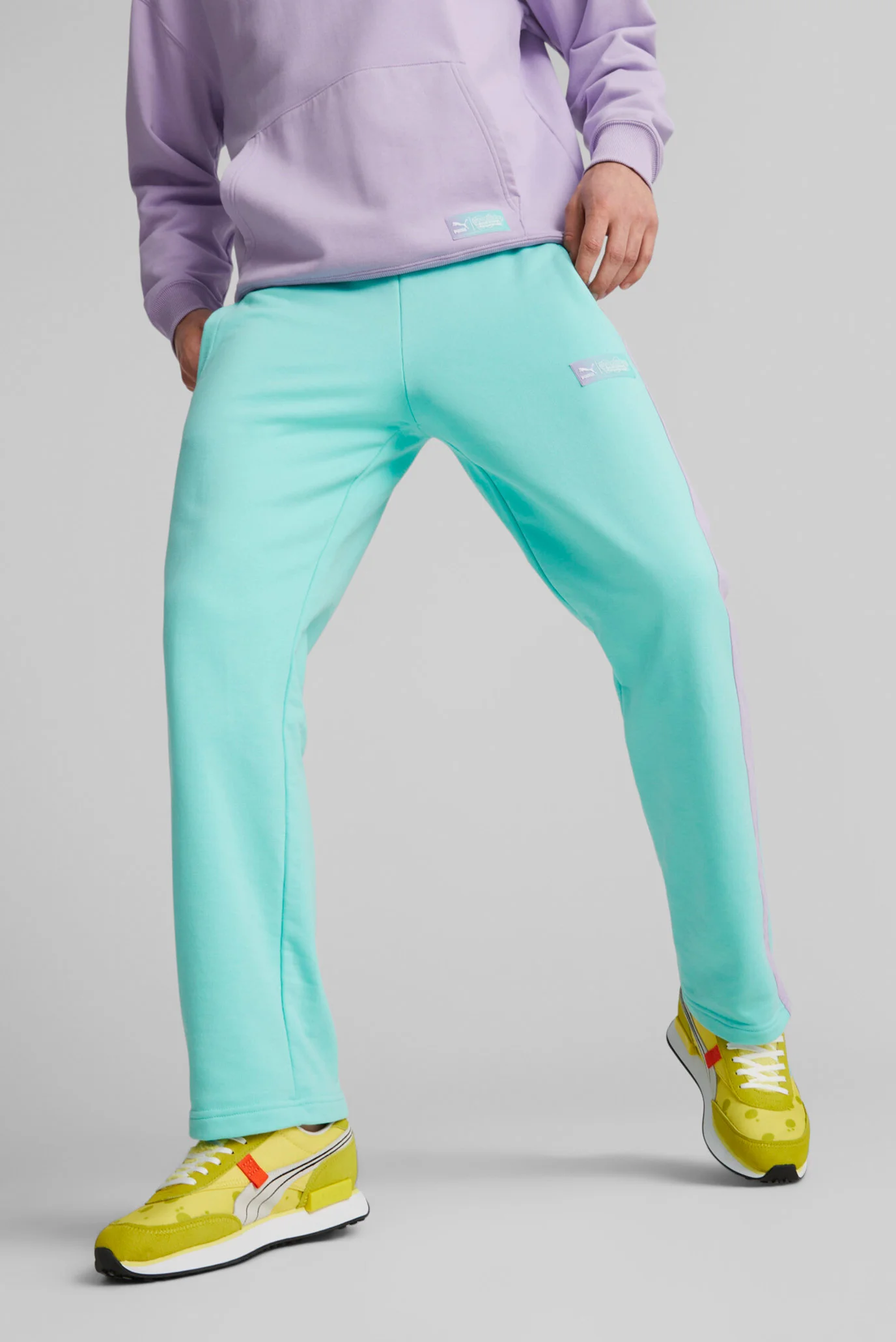 Мужские березовые спортивные брюки PUMA x SPONGEBOB T7 Track Pants