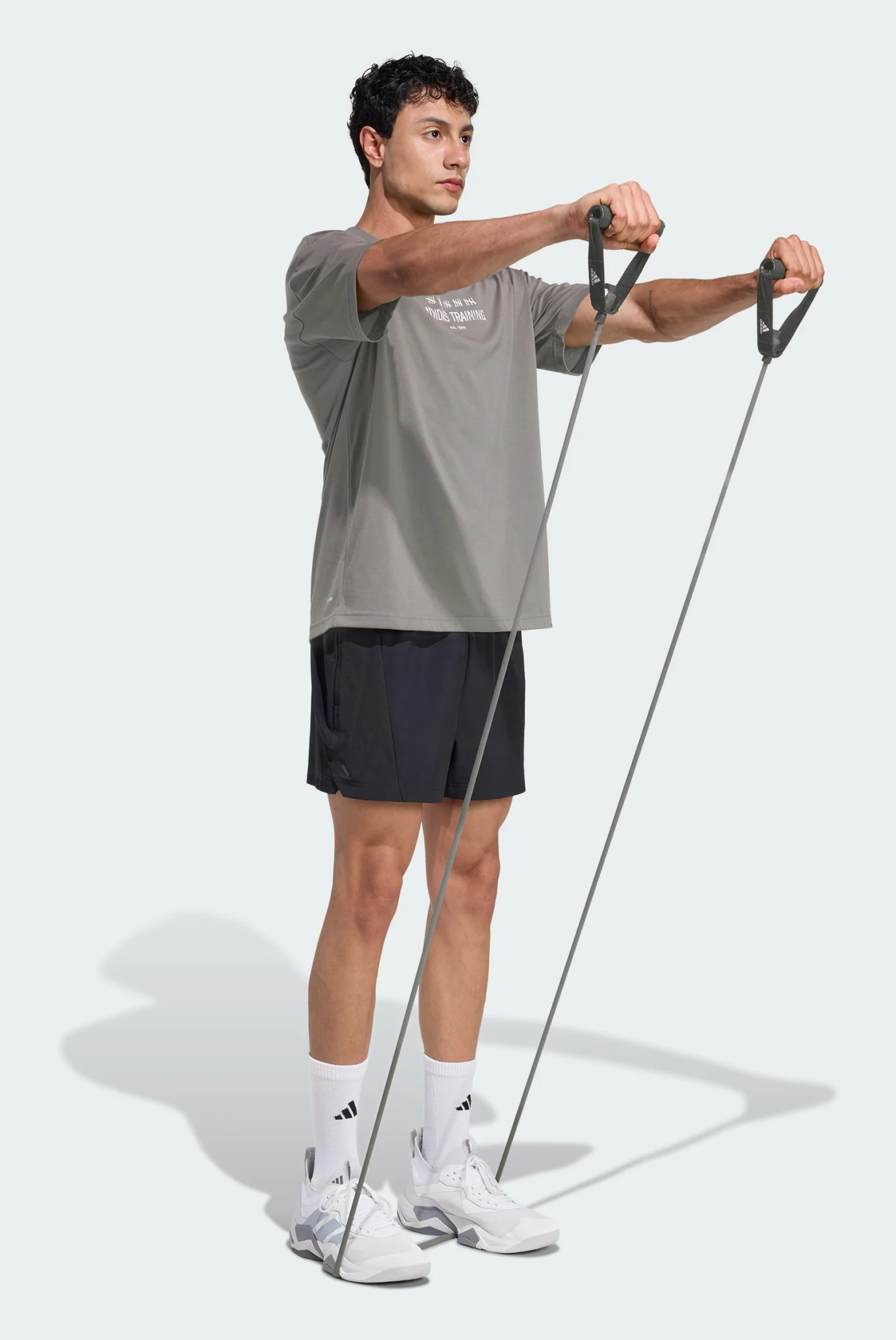 Мужская серая футболка CLIMACOOL POWER TRAINING GRAPHIC adidas