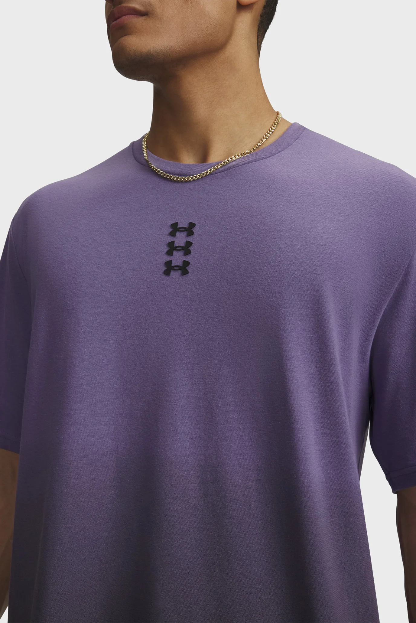 Чоловіча фіолетова футболка UA M HOOPS TRIPLE LOGO SS Under Armour