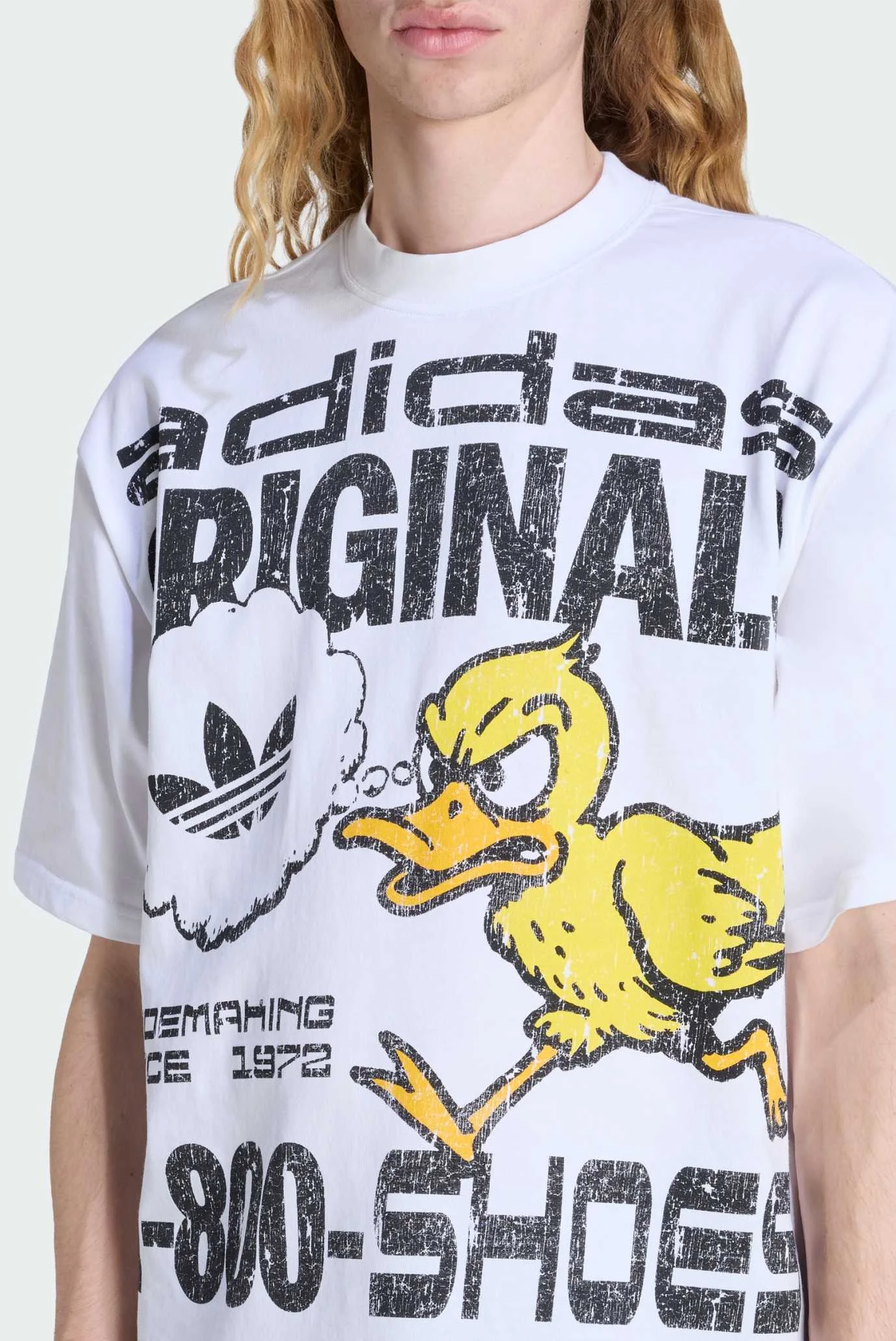Мужская белая футболка Originals Duck Graphic adidas KG6439 — MD