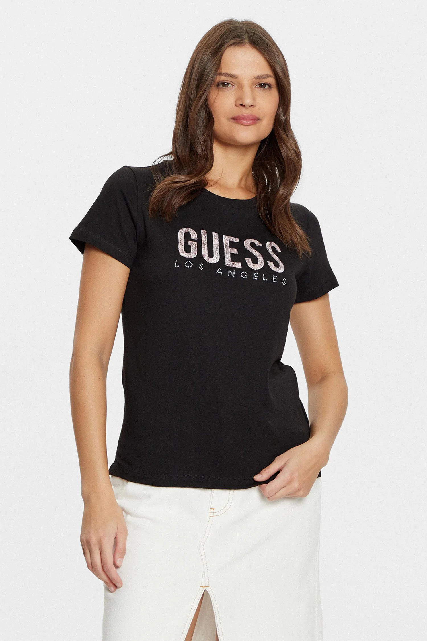 Женская черная футболка Guess W5RI19.I3Z14;JBLK — MD-Fashion
