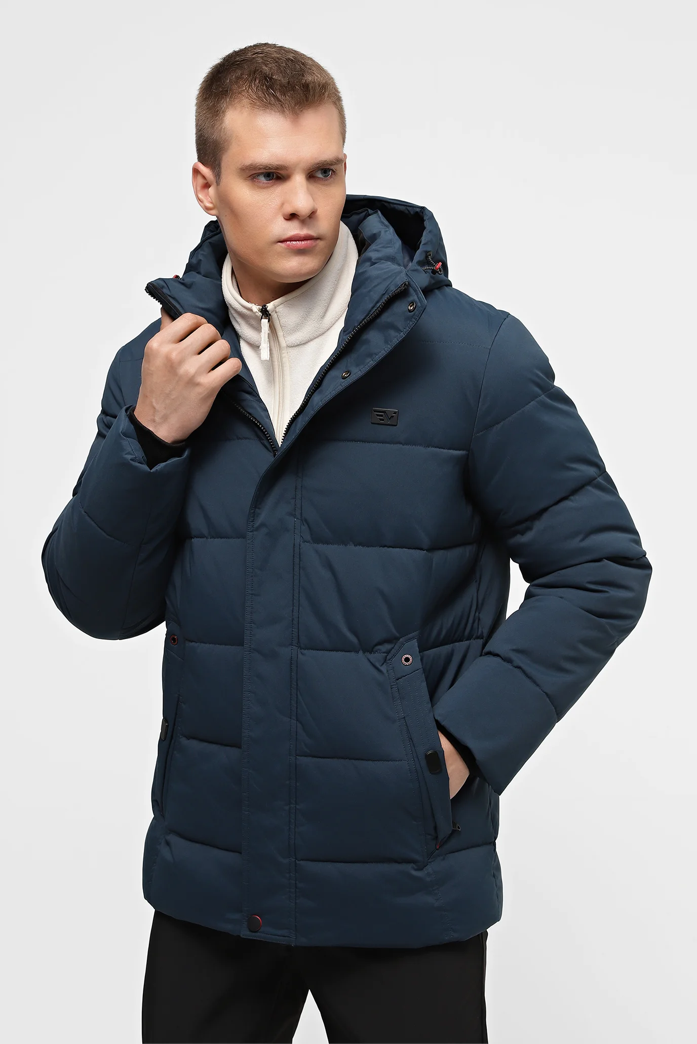 Мужская темно-синяя куртка Bourges Evoids 713747-410 — MD-Fashion