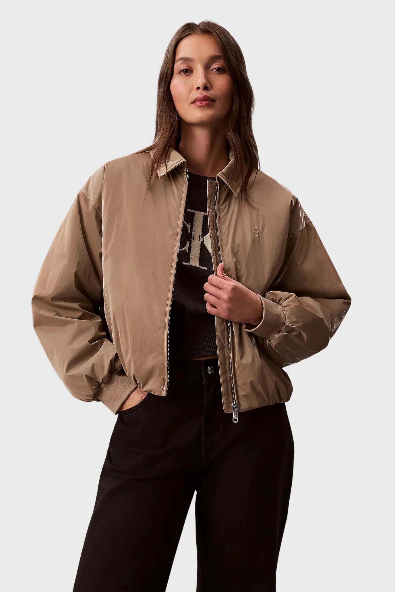 Женская бежевая куртка SHINE INSULATED BOMBER JACKET Calvin Klein