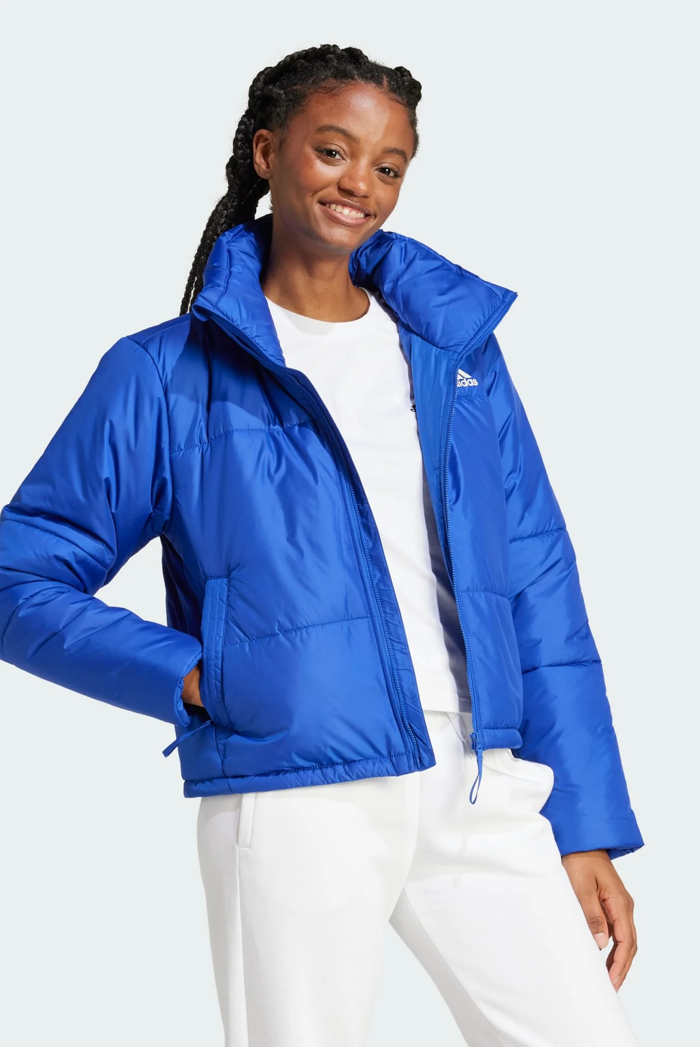 Женская синяя куртка BSC Insulated adidas IX8875 — MD-Fashion
