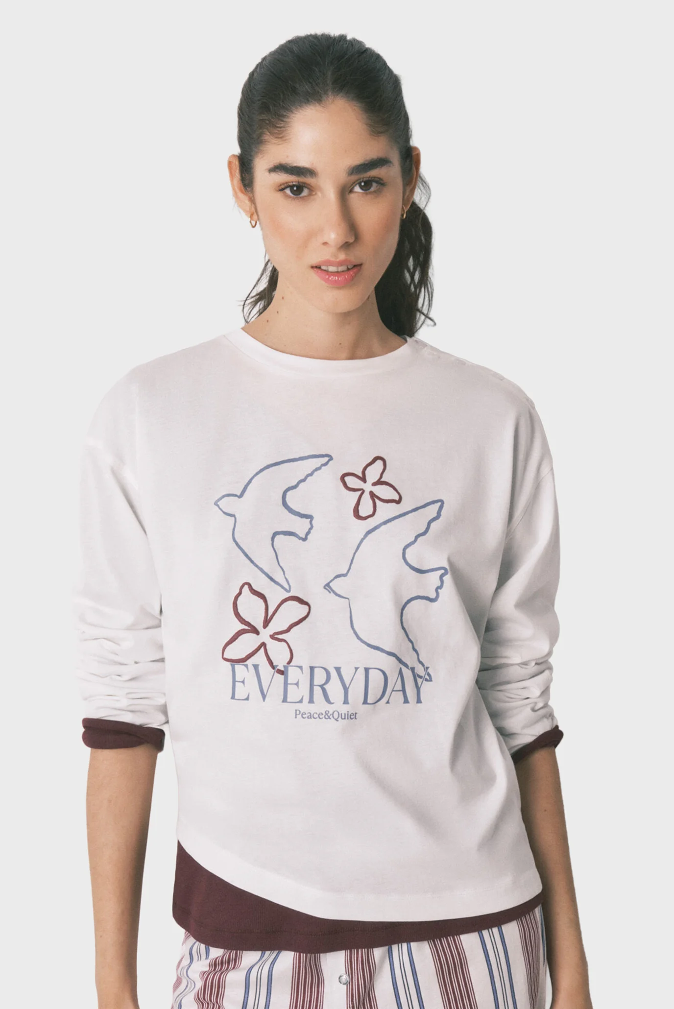 Женский белый лонгслив women'secret 3273283 — MD-Fashion
