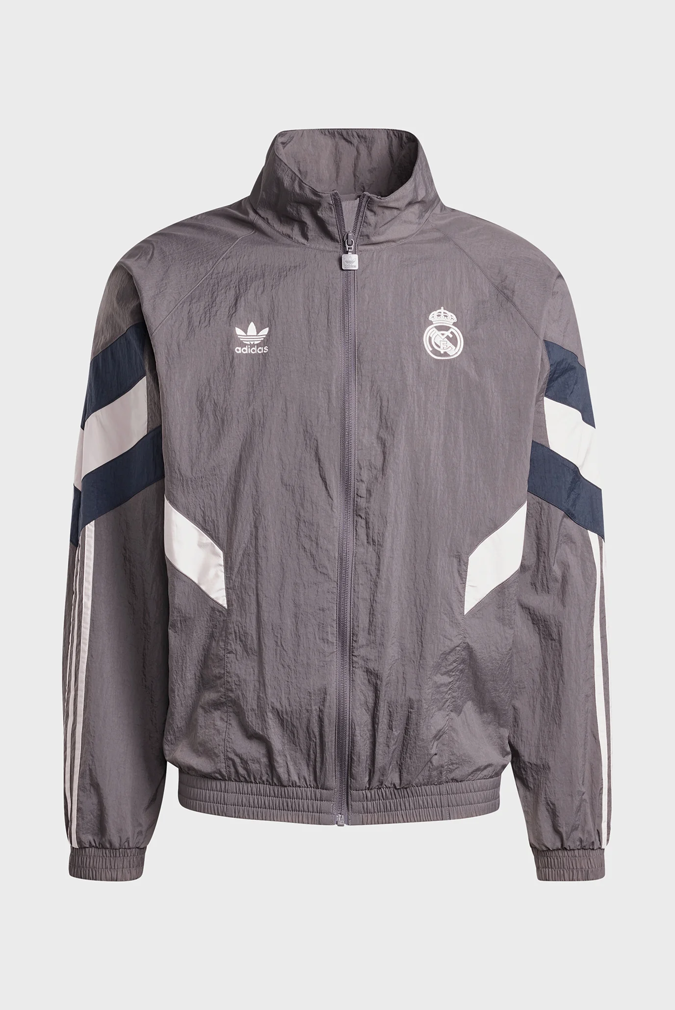 Мужская серая ветровка Real Madrid Originals adidas JI9479 — MD
