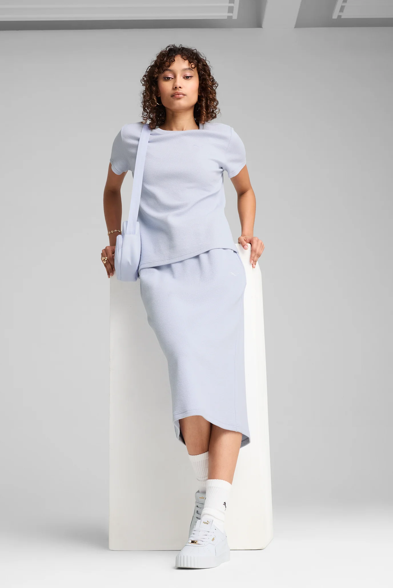 Жіноча блакитна спідниця HER Skirt Women PUMA 685059_47 — MD-Fashion