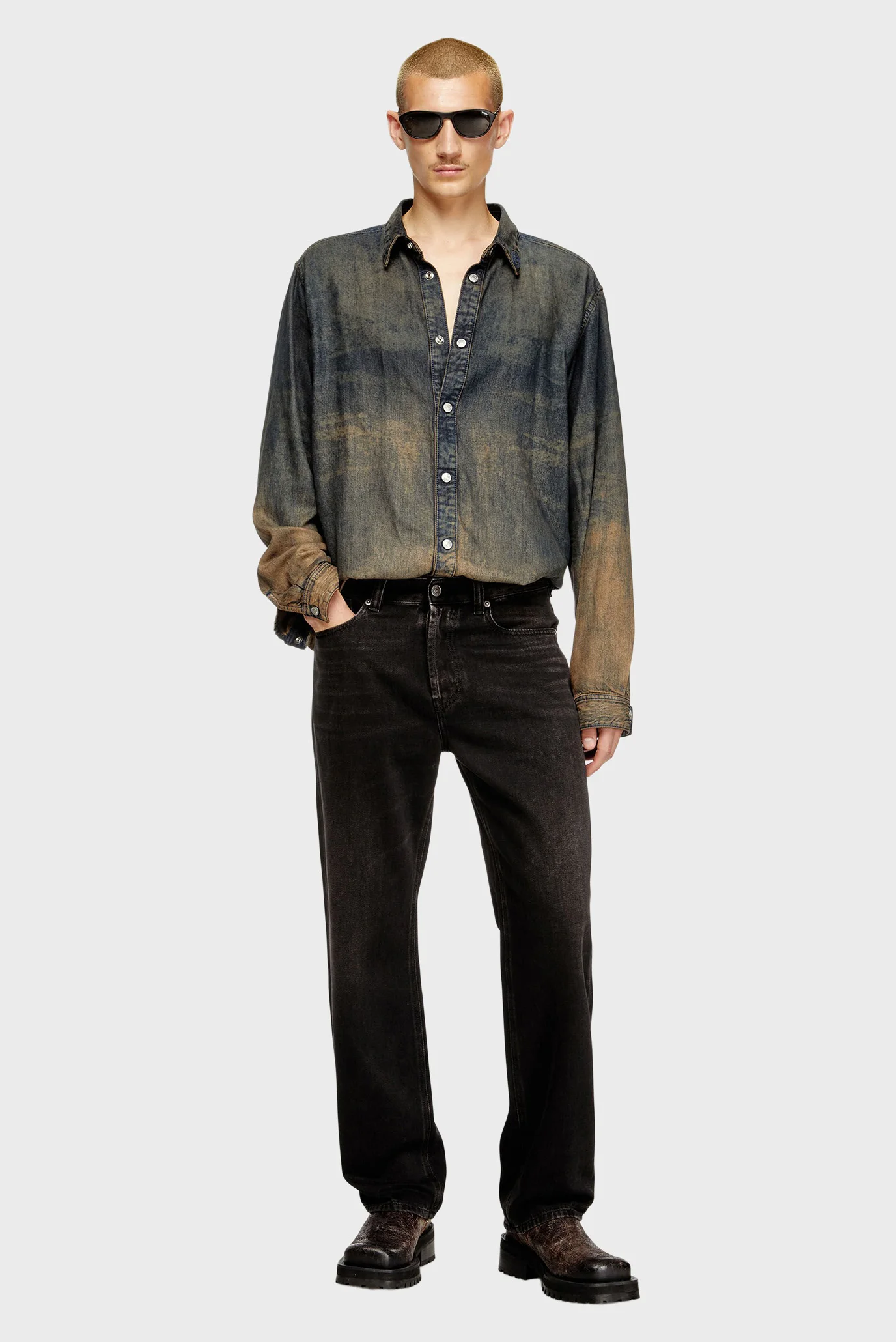 Мужские черные джинсы 2024 D-MACS Diesel A18974 09J96 — MD-Fashion