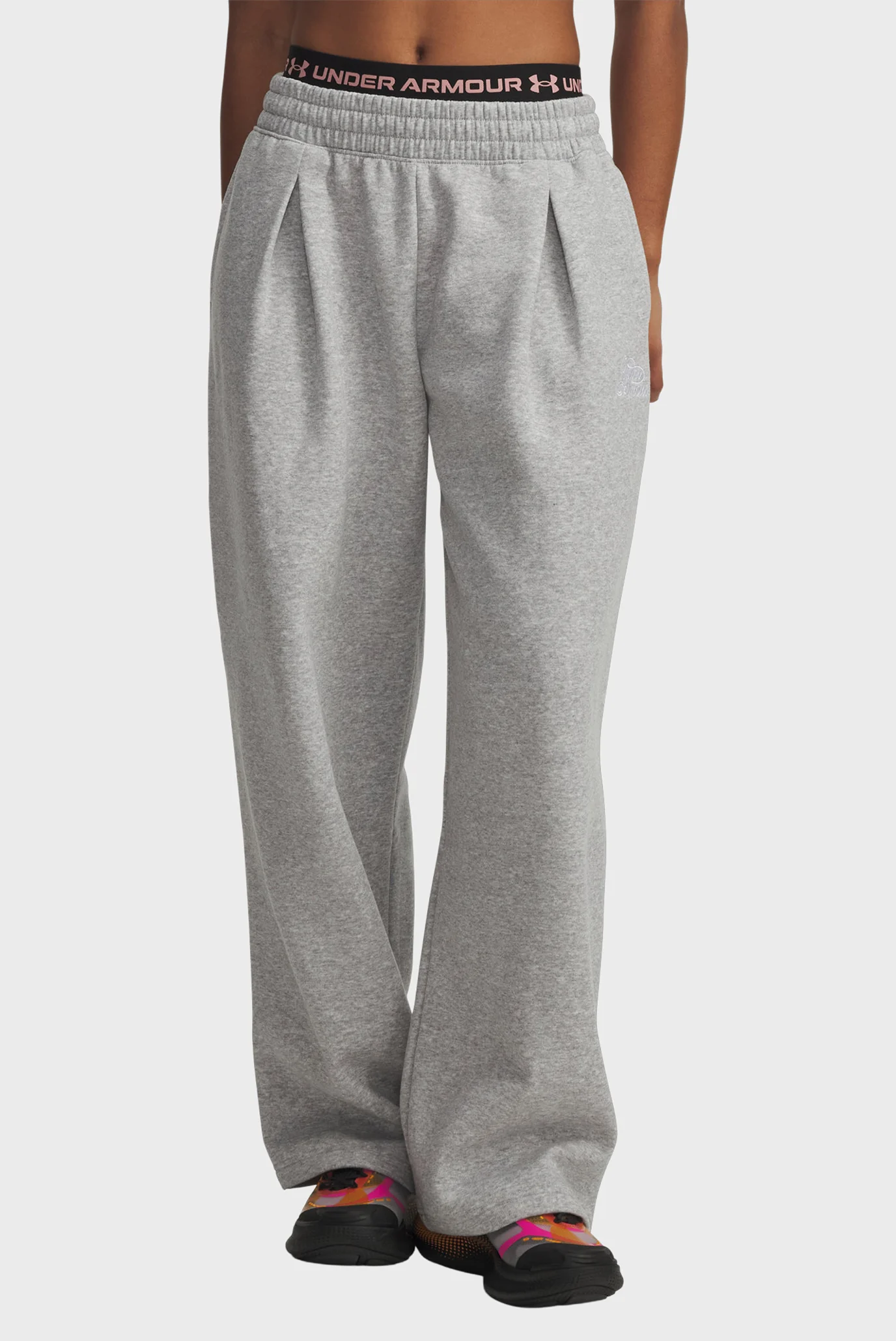 Жіночі сірі спортивні штани Rival Fleece Script Pt Under Armour