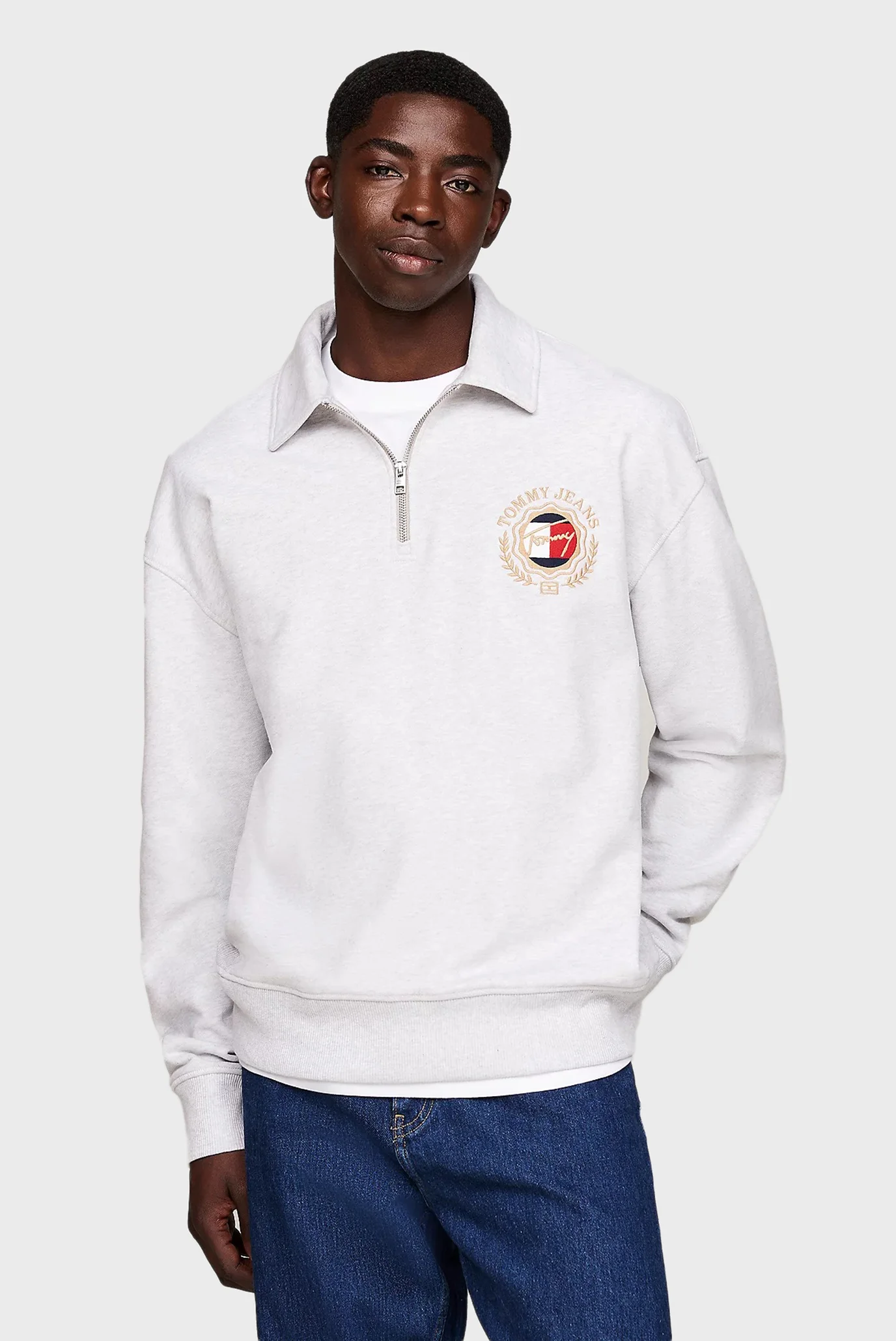soor ploom／essential Raglan Mock Tee 2y Чоловіча світло-сіра спортивна кофта TJM RLX PRP EXPLR LUXE 1/4