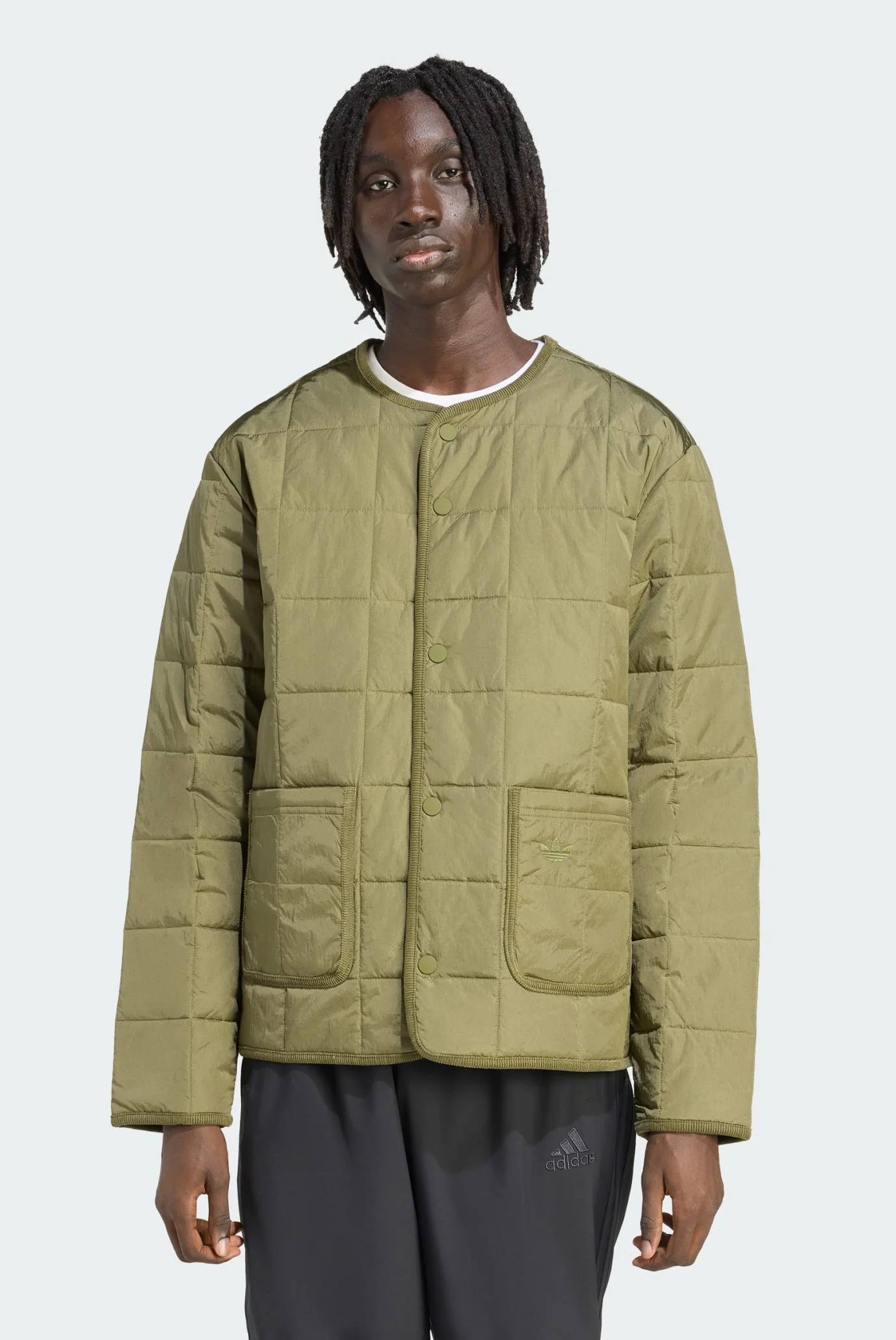 Мужская оливковая куртка adidas Originals Quilted adidas JW5818
