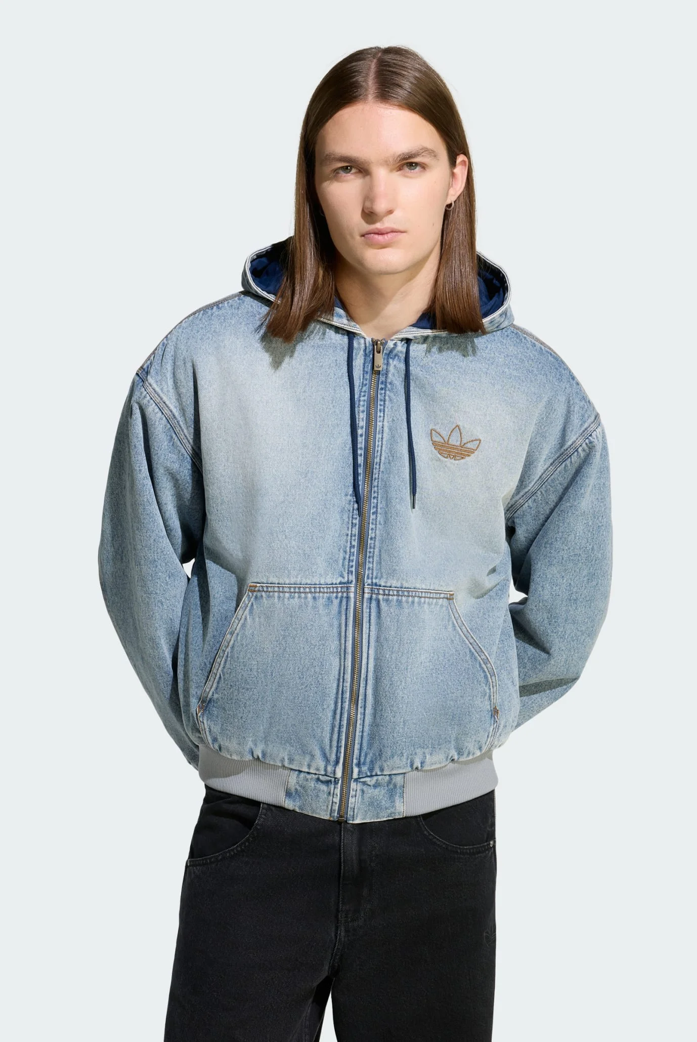 Мужская голубая джинсовая куртка PADDED adidas KE0131 — MD-Fashion