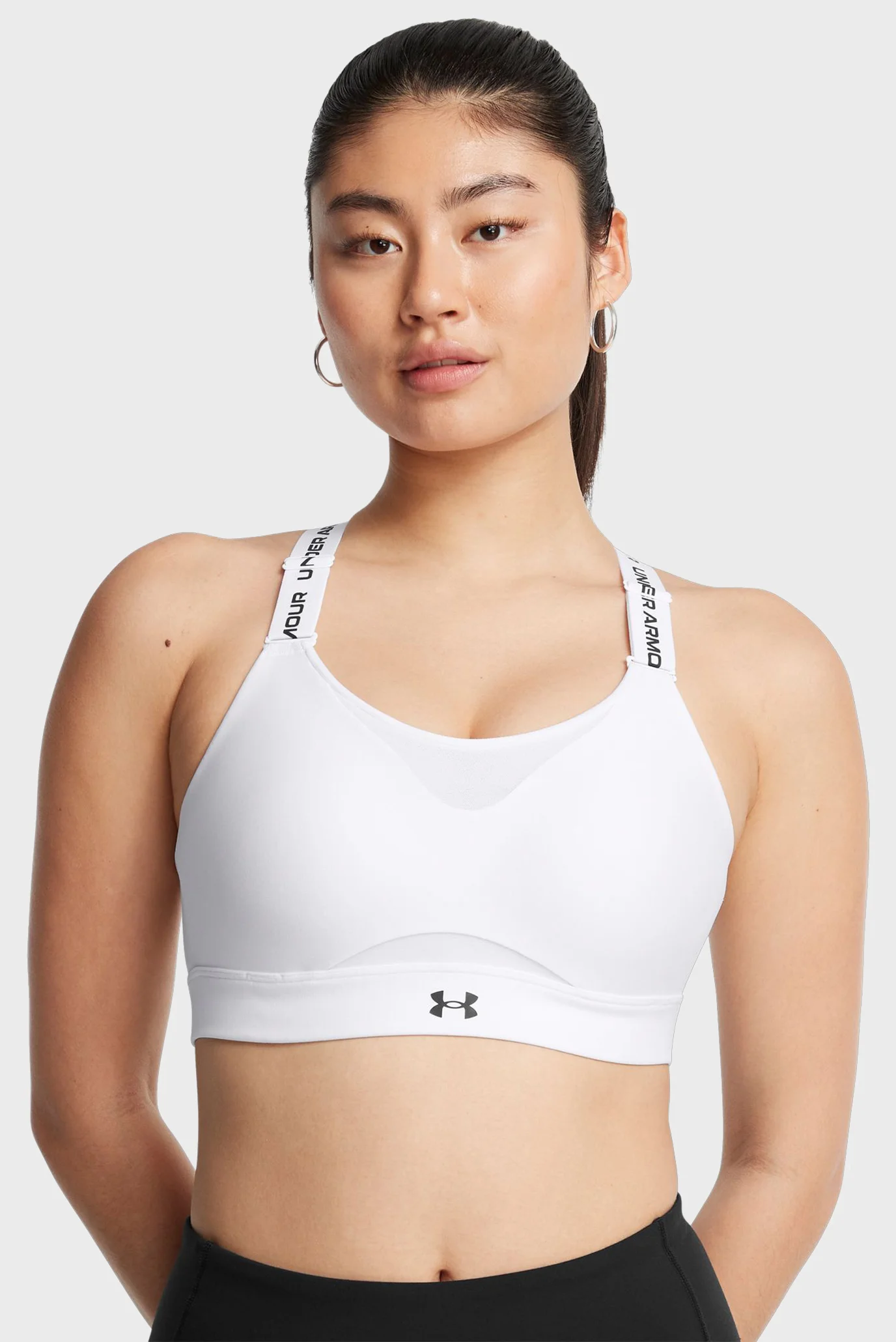 Женский белый топ UA Infinity High 2.0 Bra Under Armour 1384112