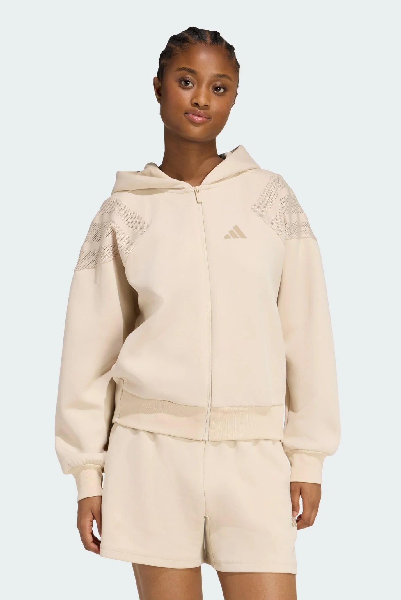 Жіноче бежеве худі FUTURE ICONS THREE STRIPES adidas KB4233 — MD