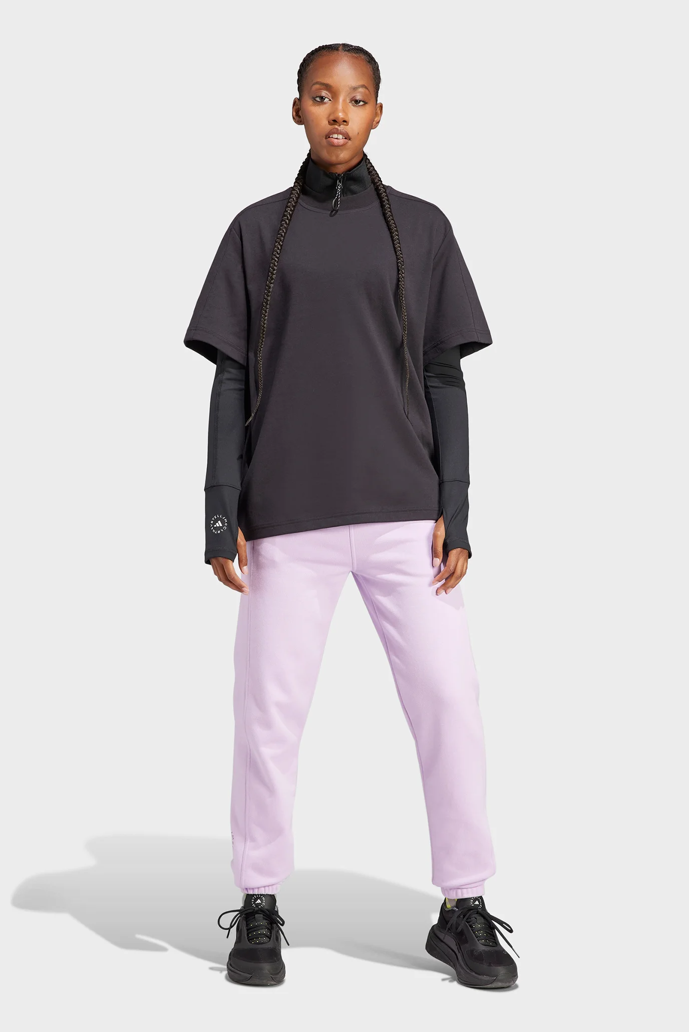 Женская черная футболка adidas by Stella McCartney Logo adidas