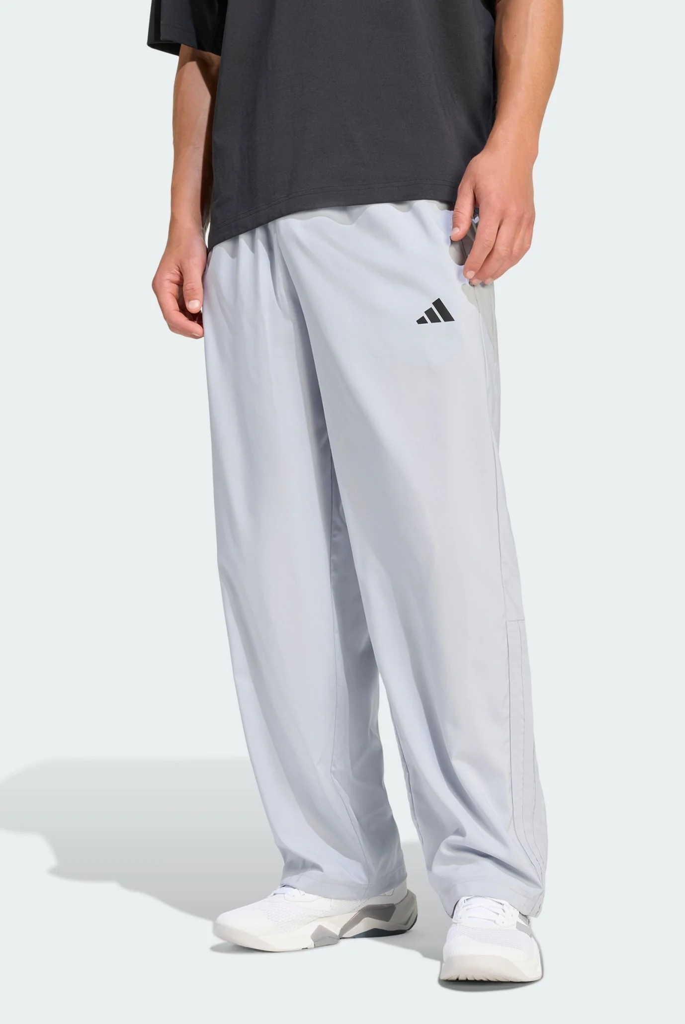 Мужские серые спортивные брюки POWER ESSENTIALS WORKOUT adidas