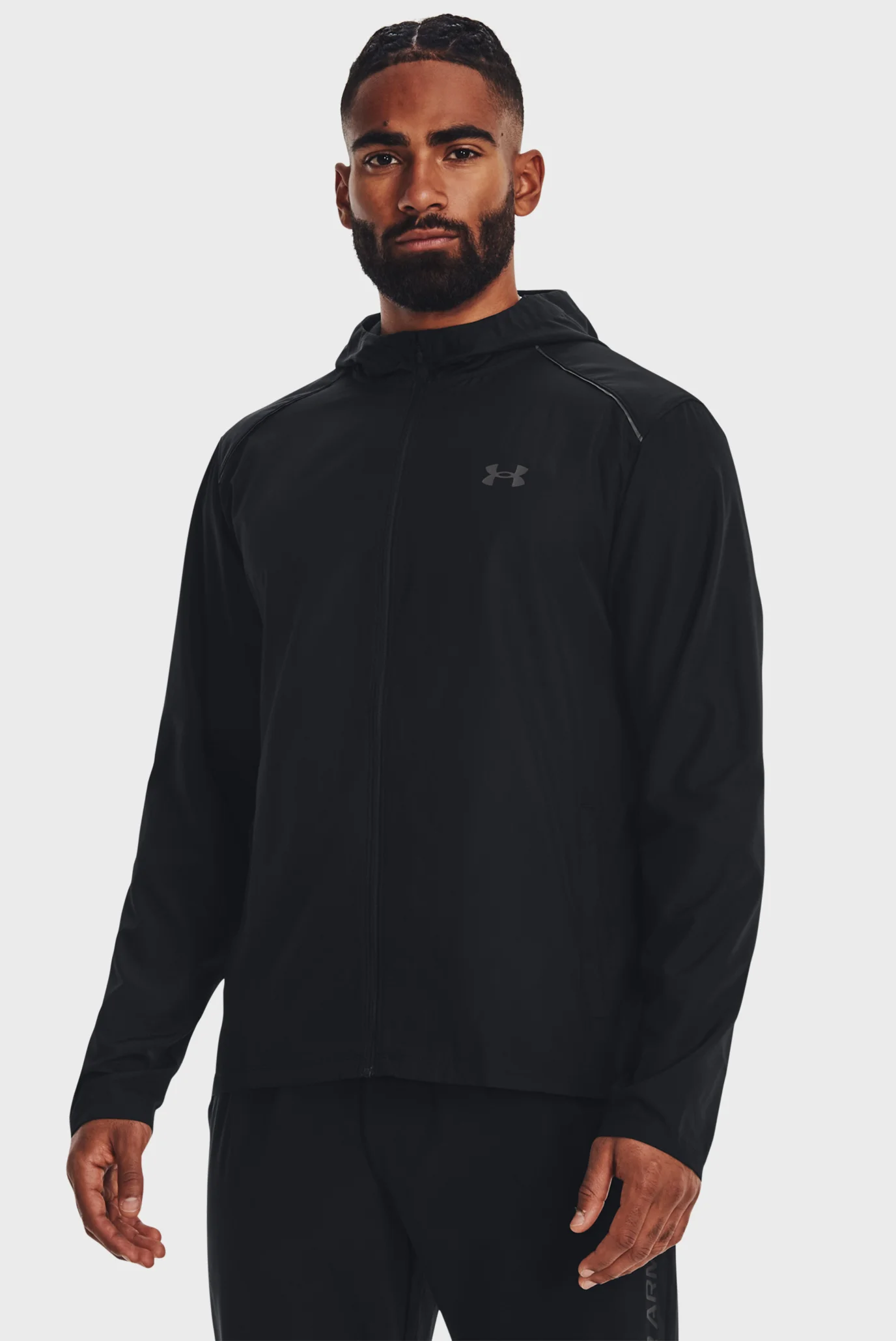 Чоловіча чорна вітровка UA STORM RUN HOODED JACKET Under Armour
