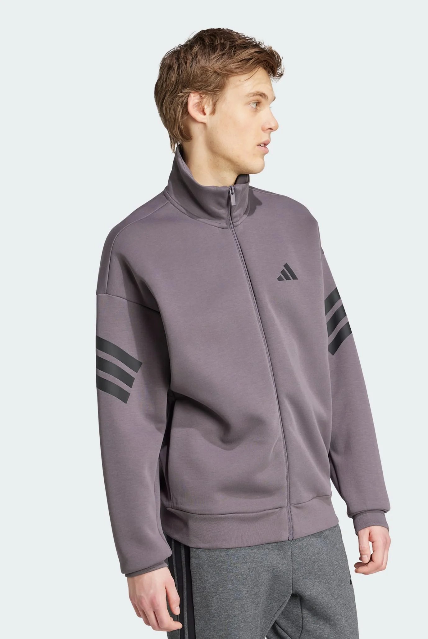 Чоловіча темно-сіра спортивна кофта Future Icons 3-Stripes Woven
