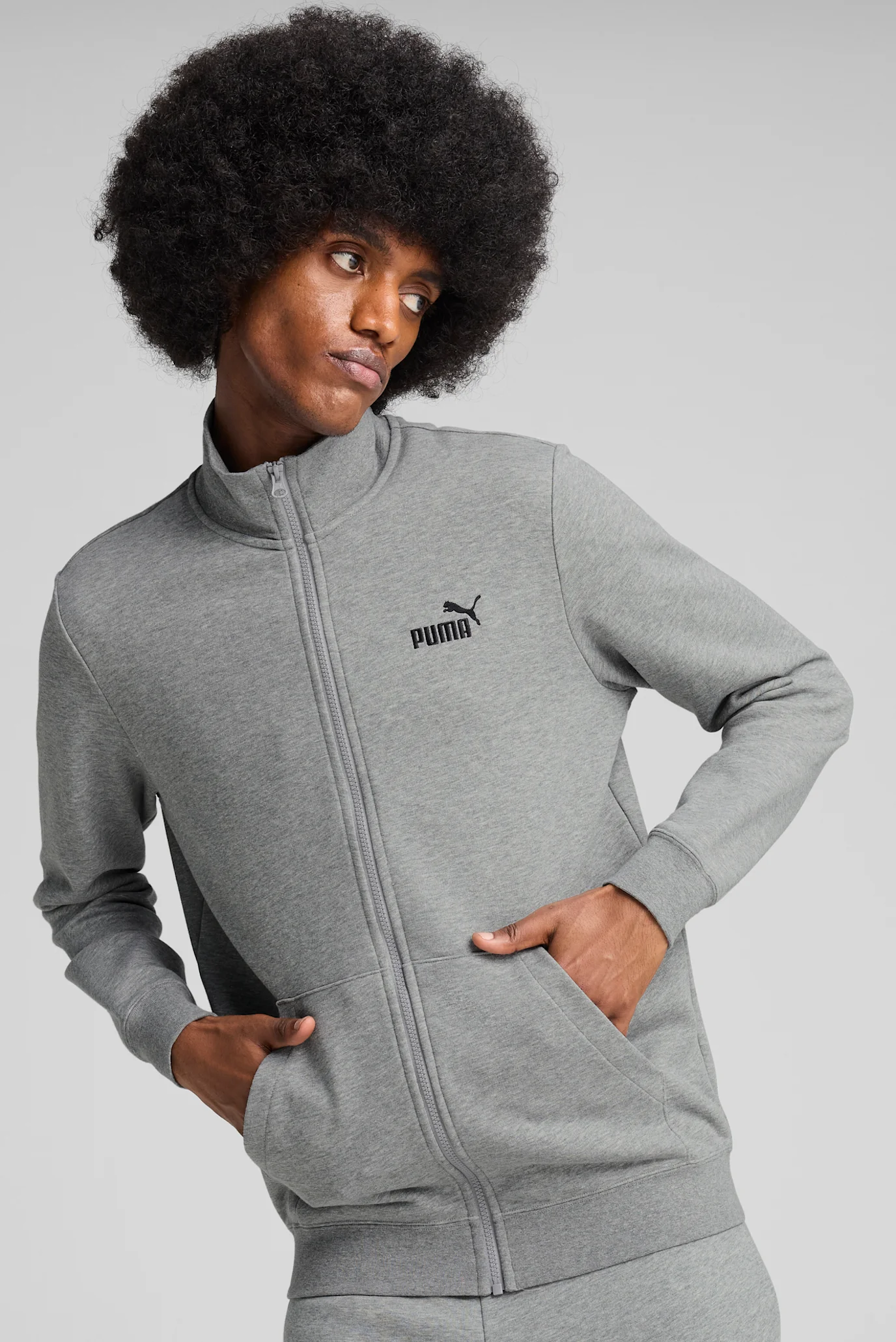 Мужская серая спортивная кофта Essentials No. 1 Logo Track Jacket