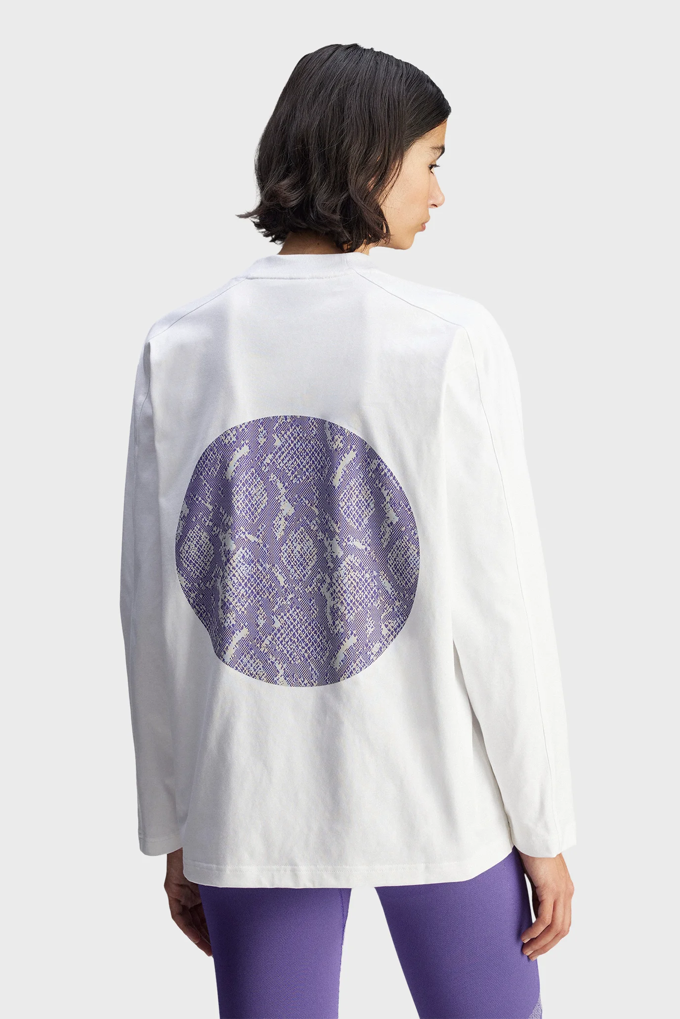 Женский белый лонгслив adidas By Stella McCartney Oversized