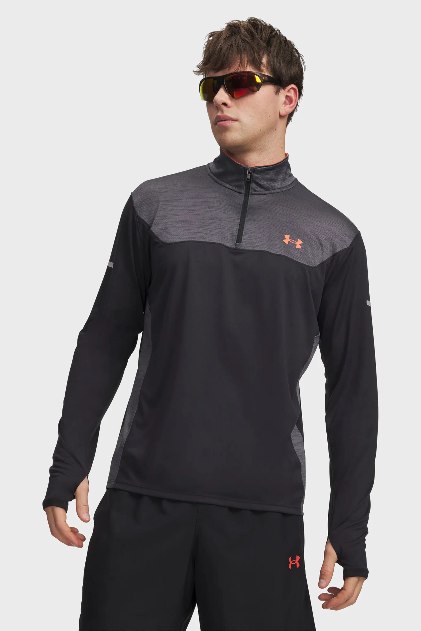Чоловіча чорна спортивна кофта UA Tech Utility 1/4 Zip Under