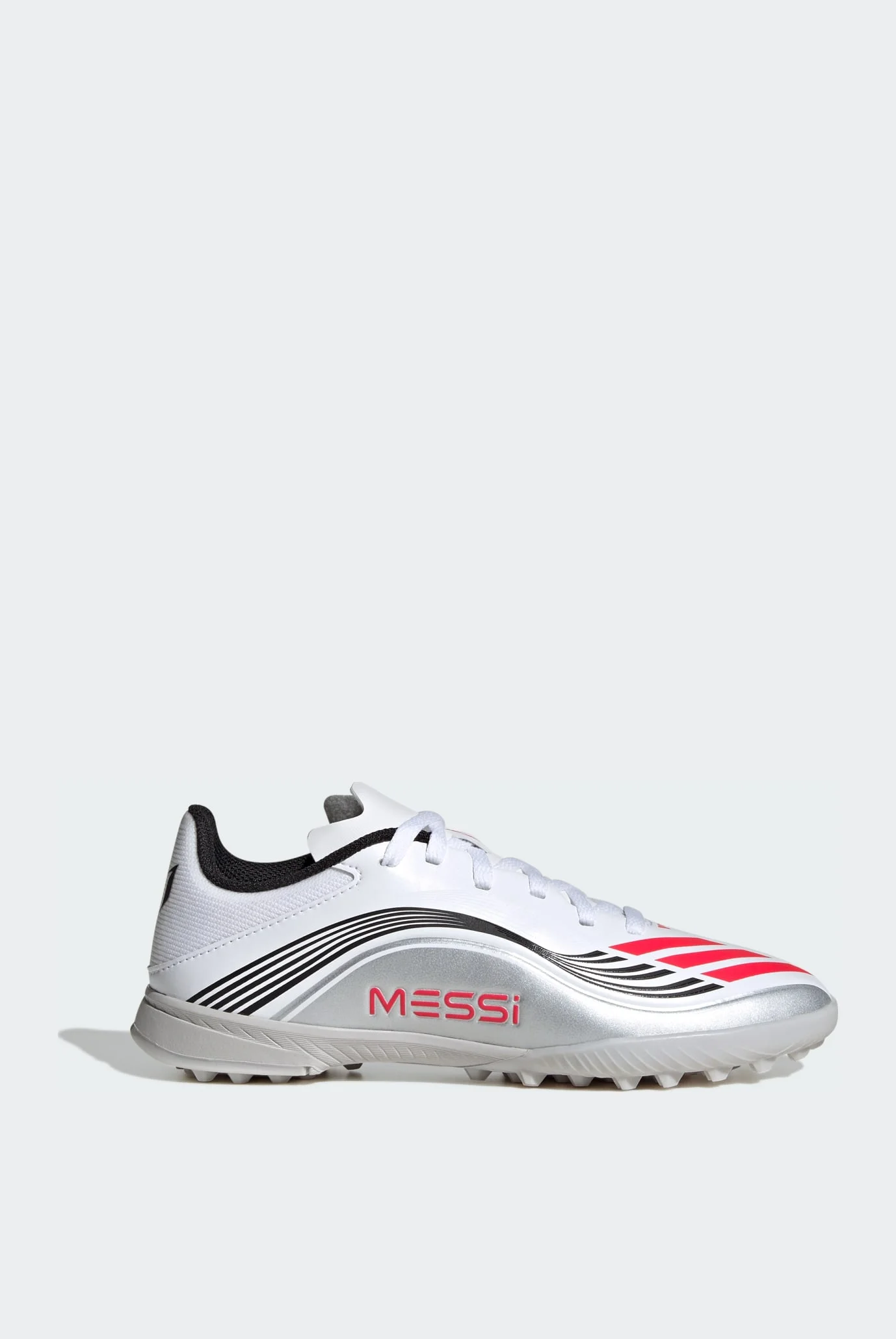 Детские белые сороконожки F50 Messi League Turf Kids adidas JP7456