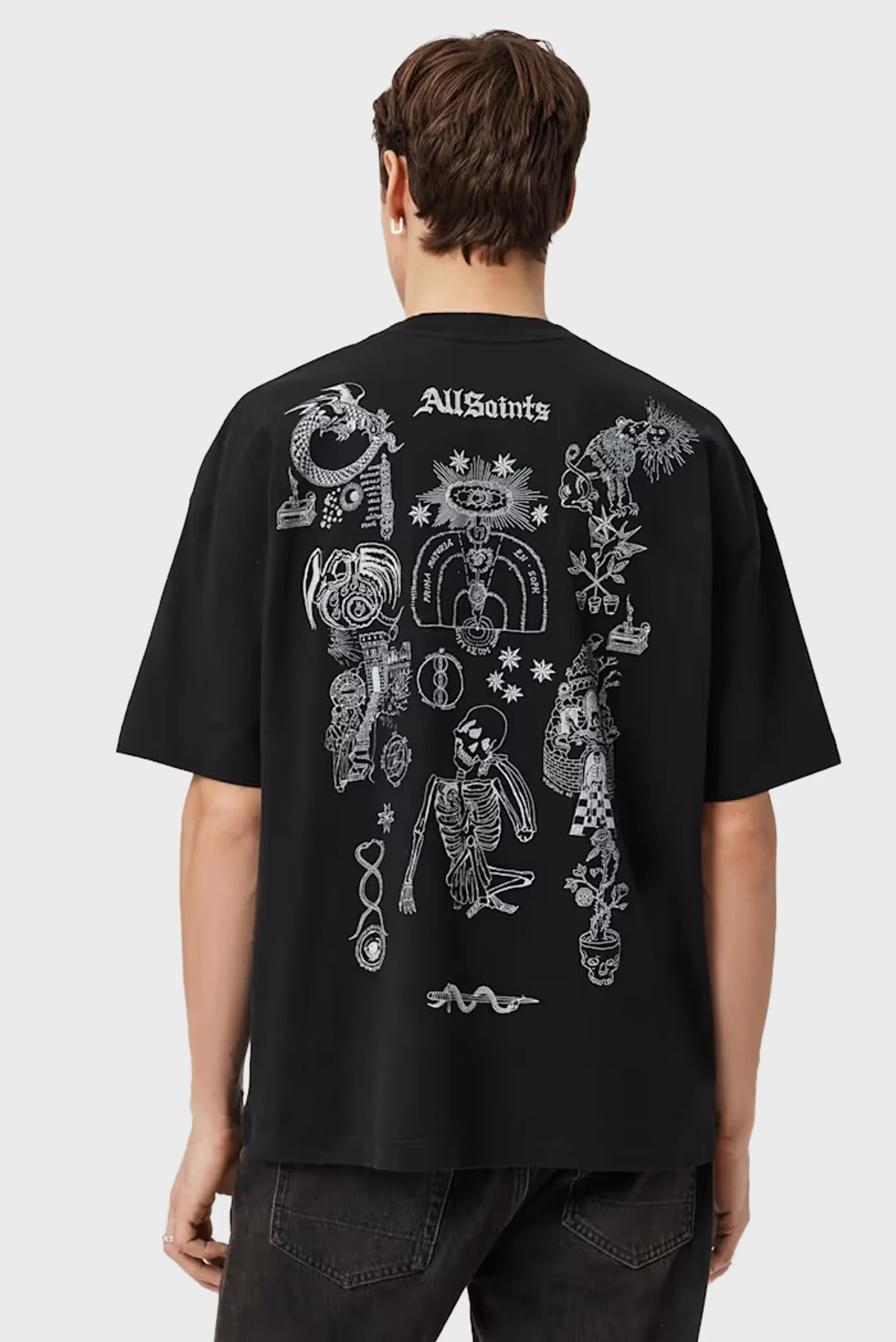 Чоловіча чорна футболка TERRA AllSaints M023PE — MD-Fashion