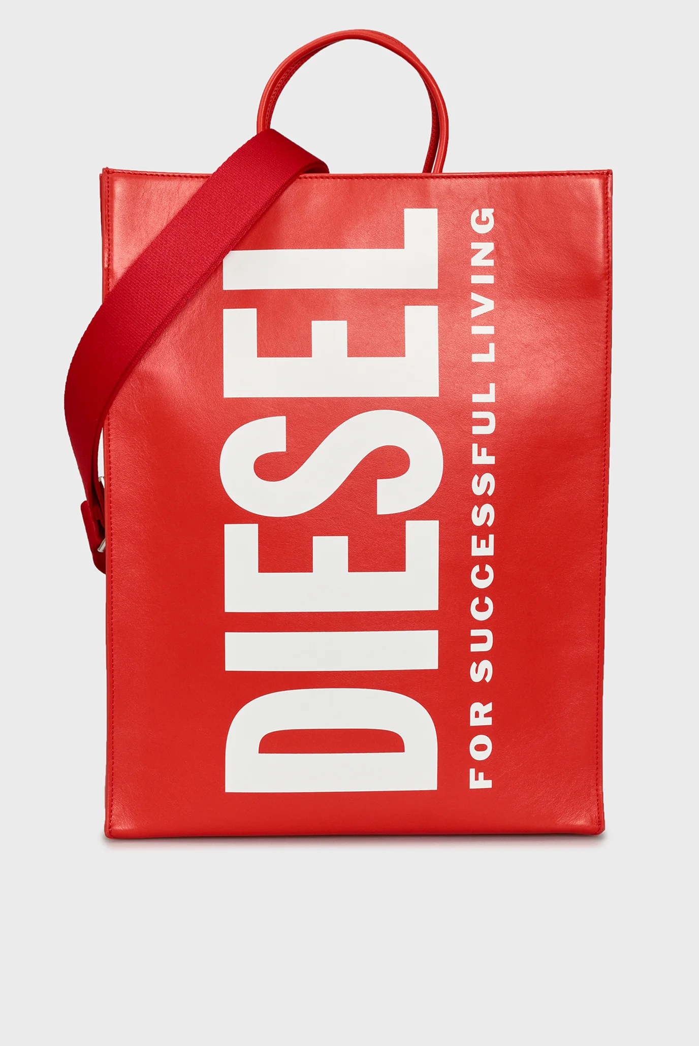 Женская красная кожаная сумка Diesel X09020 P1245 — MD-Fashion