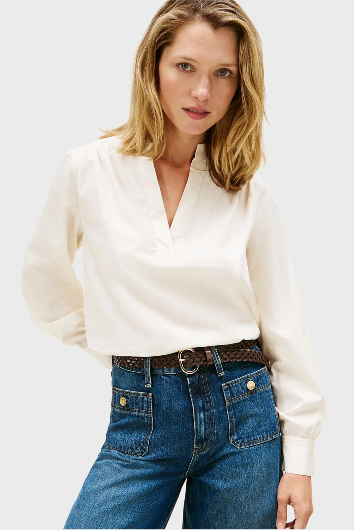 Женская белая блуза POPLIN Tommy Hilfiger WW0WW47929 — MD-Fashion