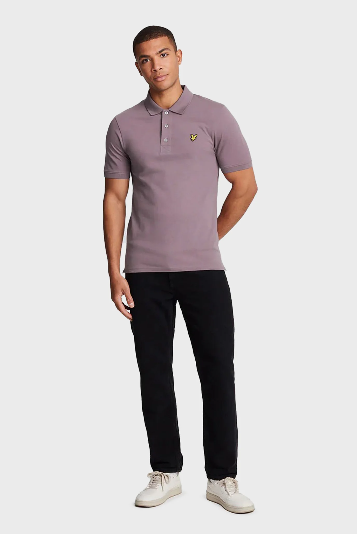 Мужское фиолетовое поло PLAIN POLO SHIRT Lyle & Scott SP400VOG