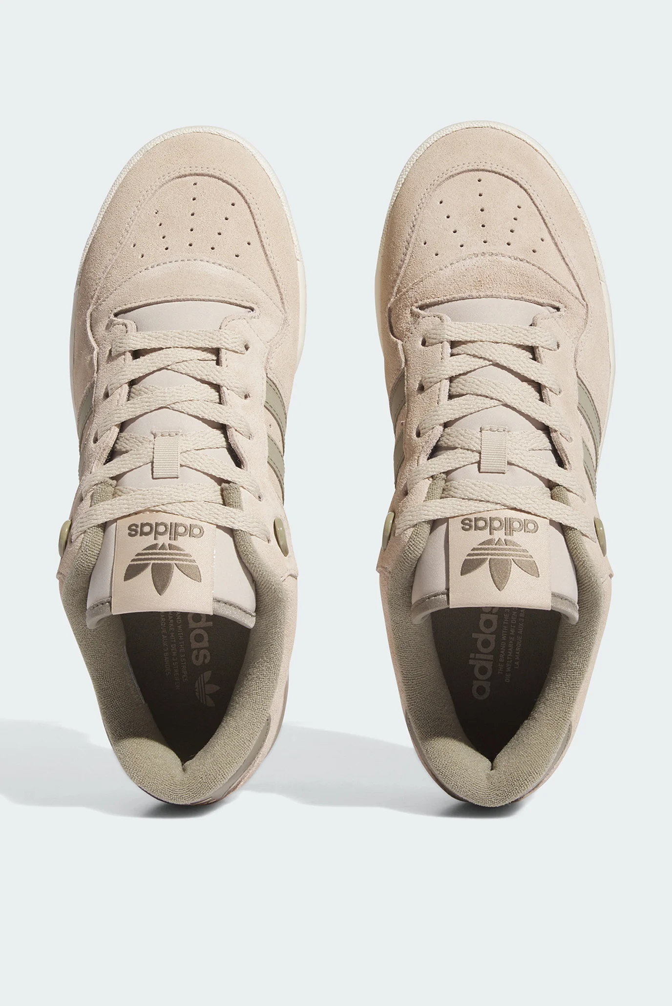 Мужские бежевые замшевые сникерсы Rivalry Low adidas IE7211 — MD